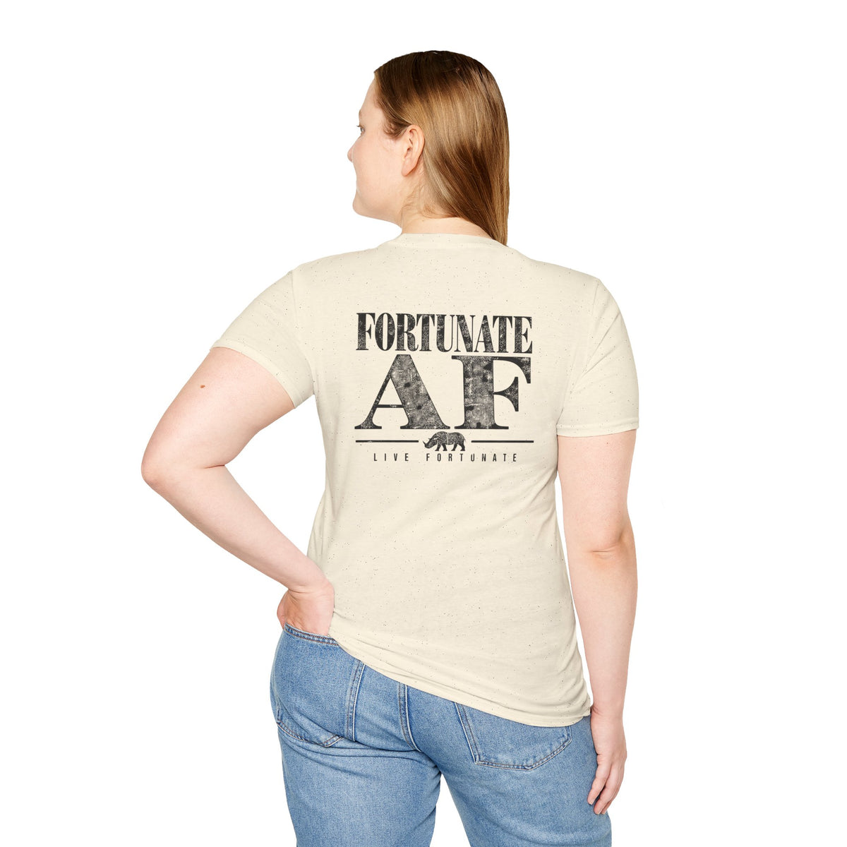 Fortunate AF Rhino Graphic T-shirt Black