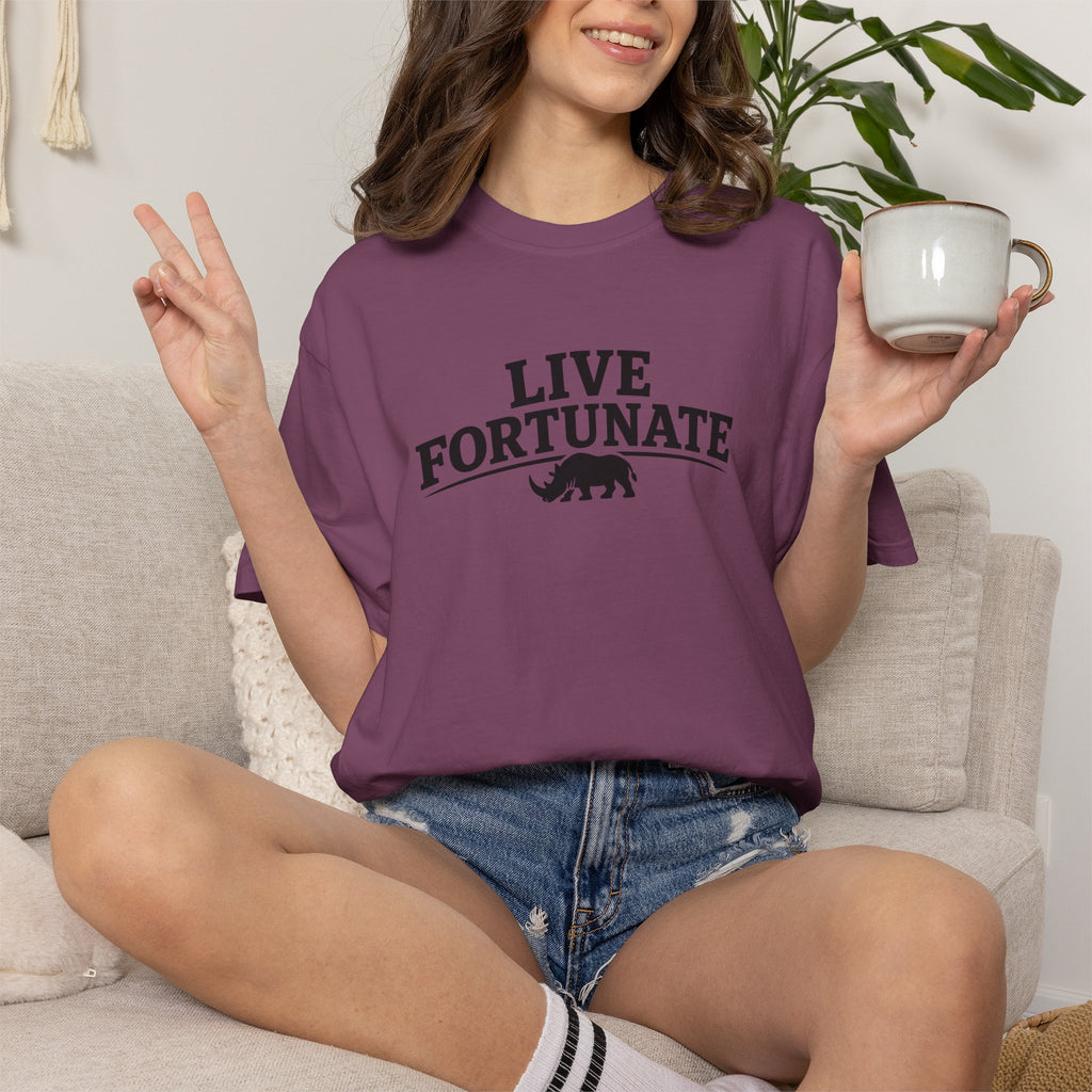 Rhino Logo T-Shirt — LiveFortunate.com Graphic Tee