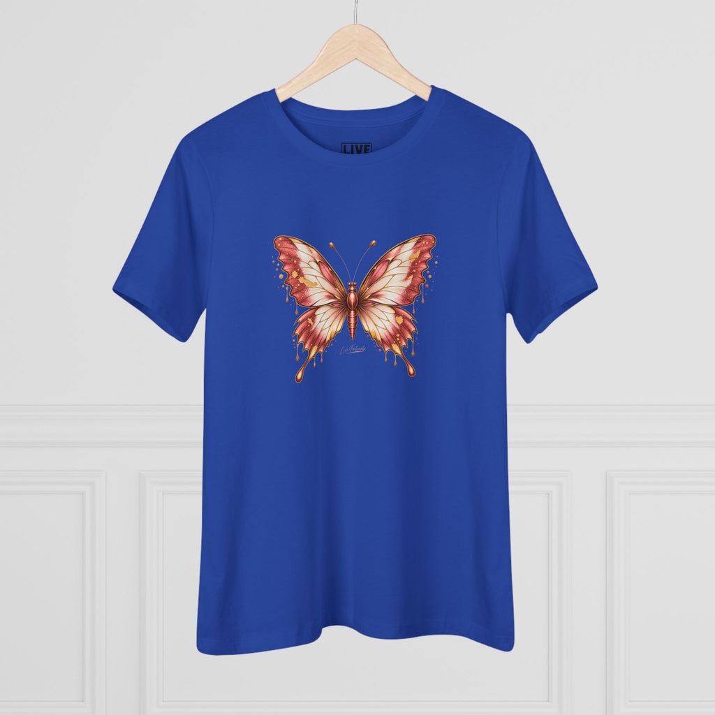 Butterfly Graphic Tee — Women's Dusty Rose Butterfly Shirt