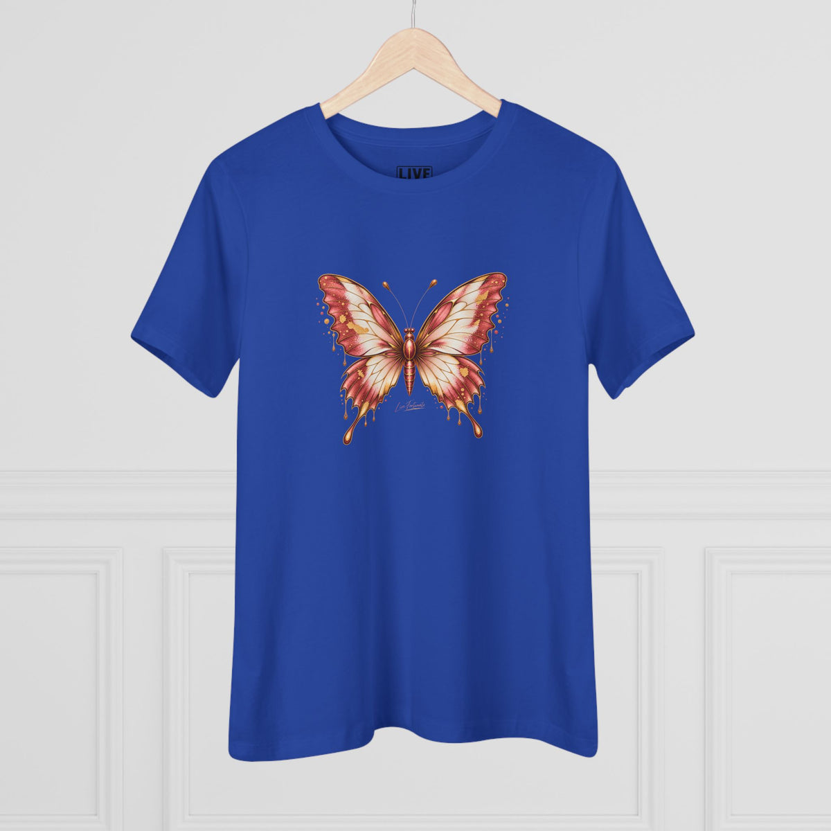 Butterfly Graphic Tee — Women's Dusty Rose Butterfly Shirt