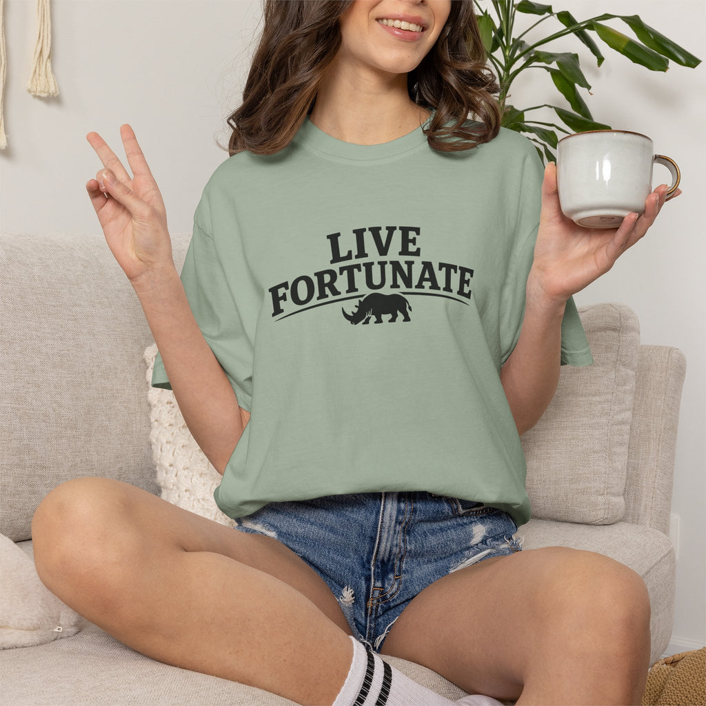 Rhino Logo T-Shirt — LiveFortunate.com Graphic Tee