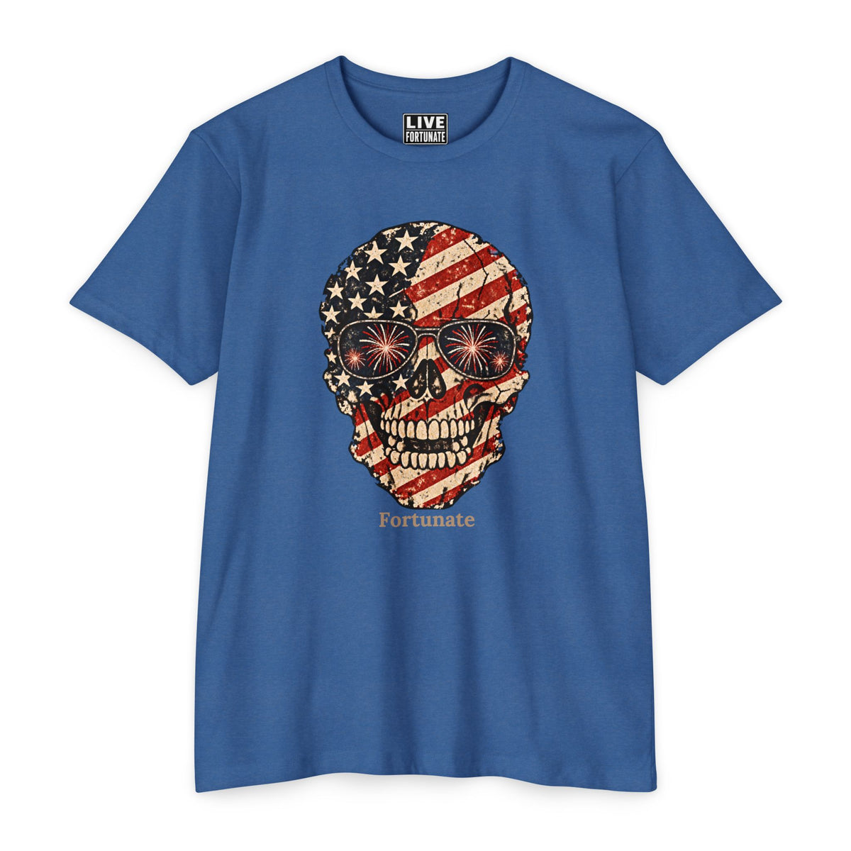 Fortunate American Skull T-Shirt – Live Bold. Live Fortunate.