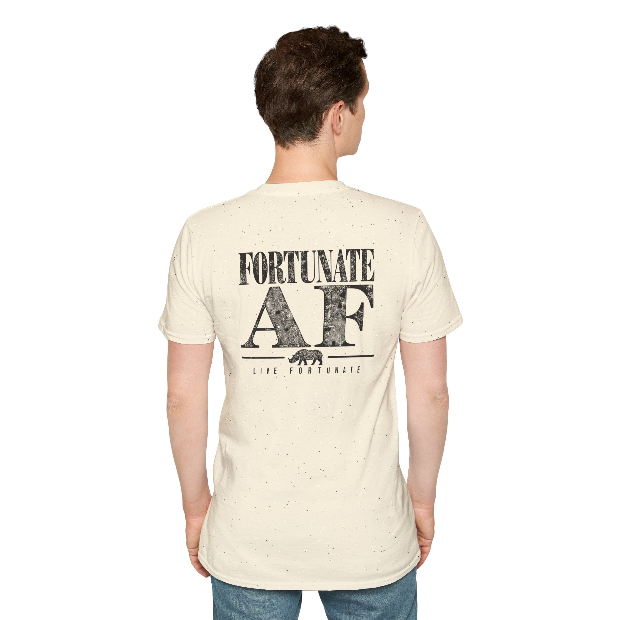 Fortunate AF Rhino Graphic T-shirt Black