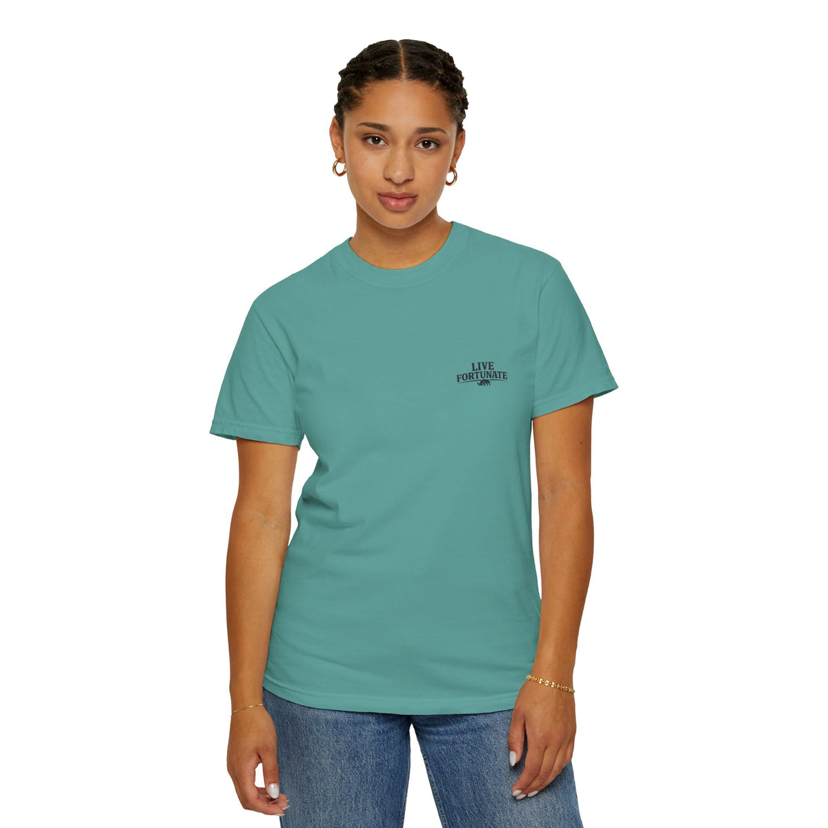 Fishing Lake Scene T-Shirt — Vintage Angler Silhouette Tee