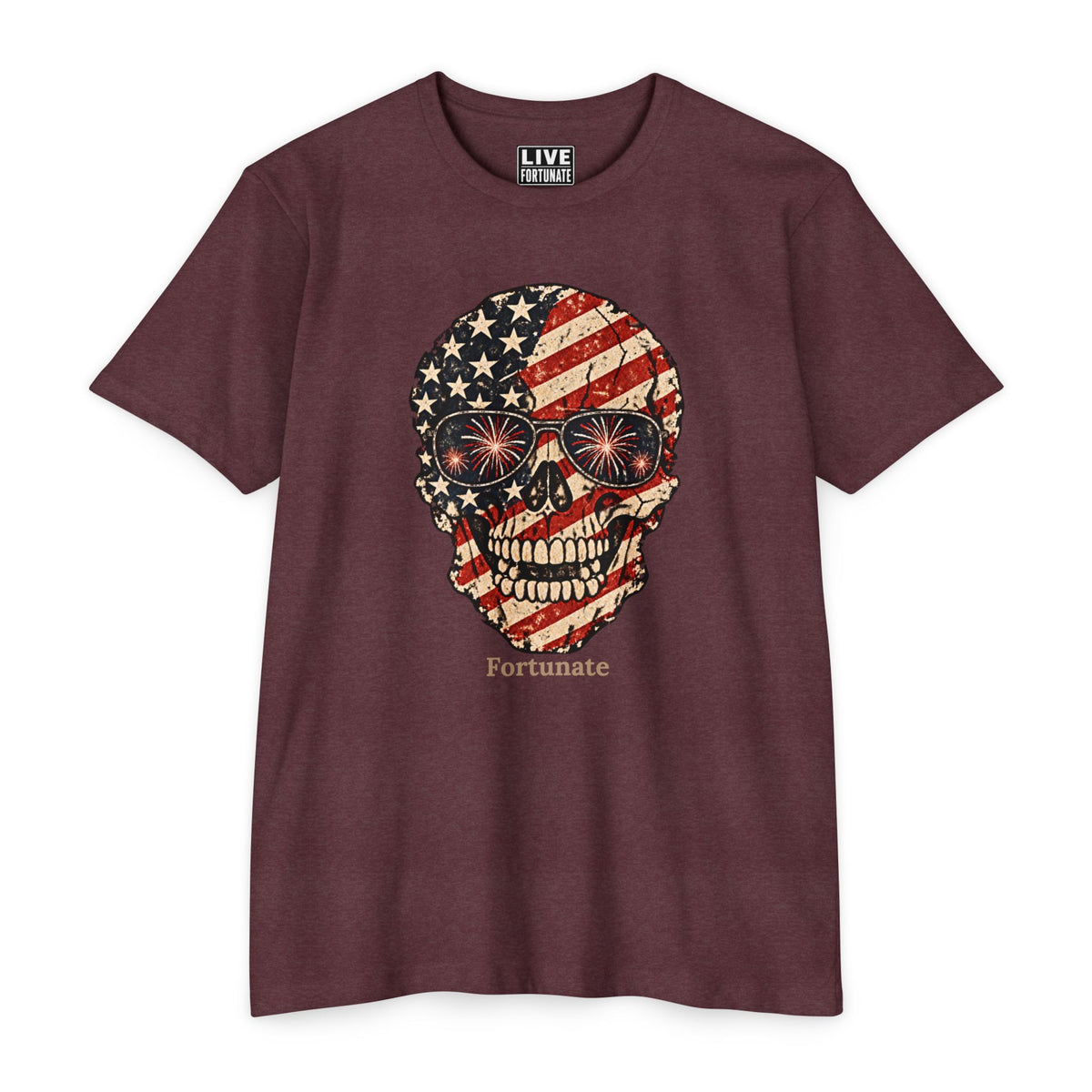 Fortunate American Skull T-Shirt – Live Bold. Live Fortunate.