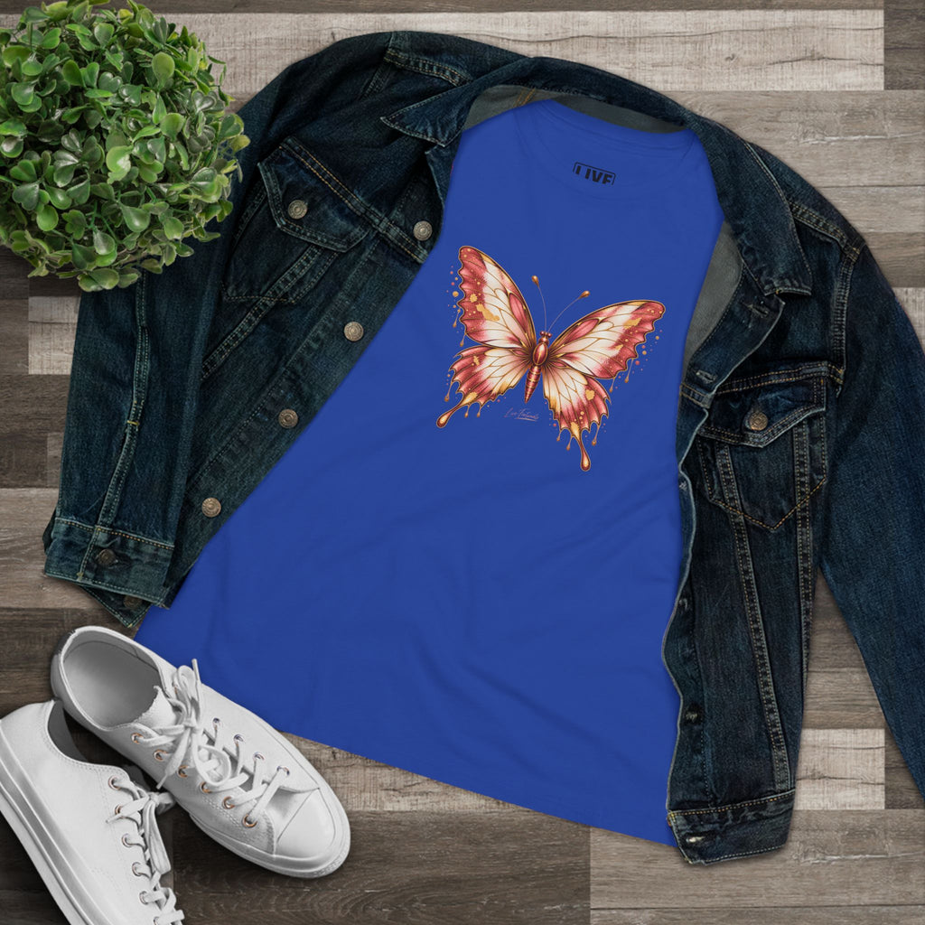 Butterfly Graphic Tee — Women's Dusty Rose Butterfly Shirt