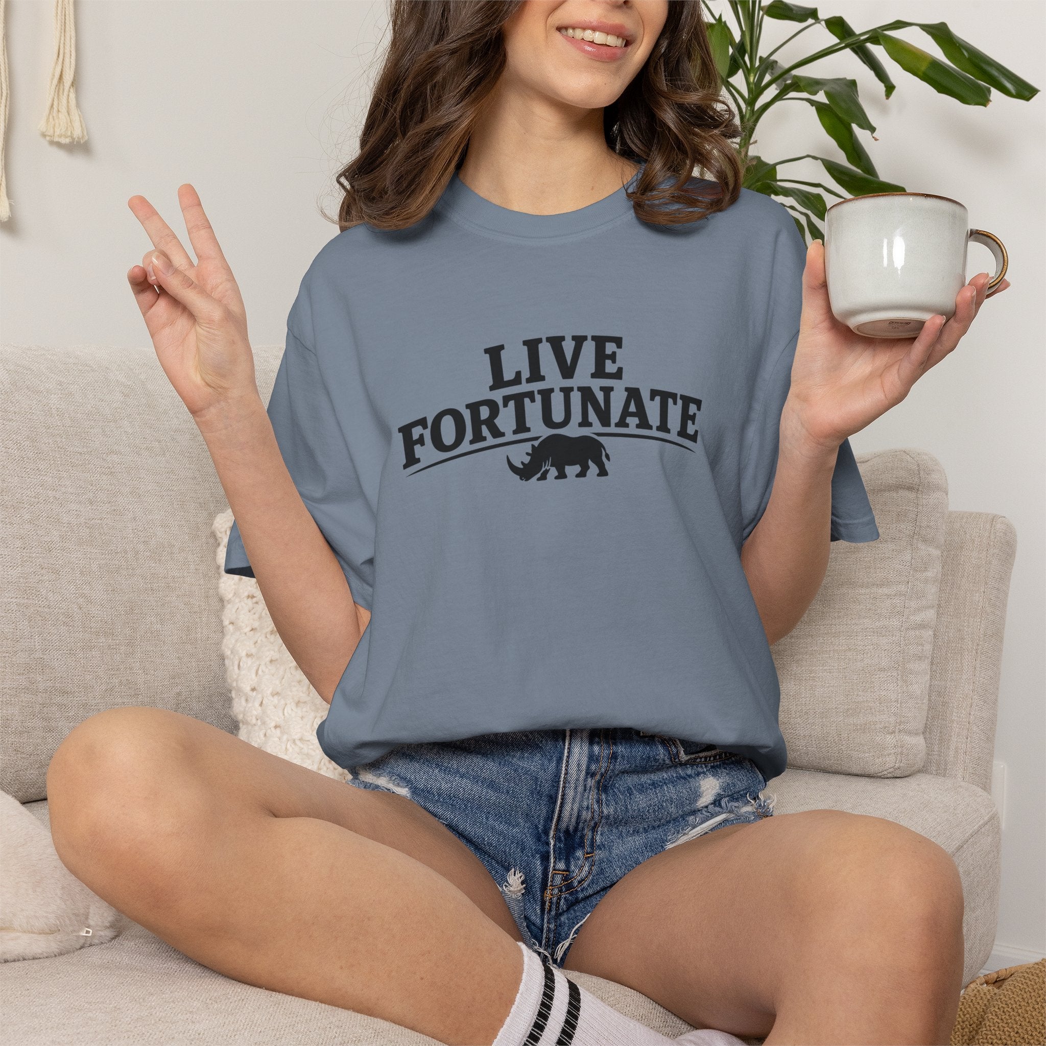 Rhino Logo T-Shirt — LiveFortunate.com Graphic Tee