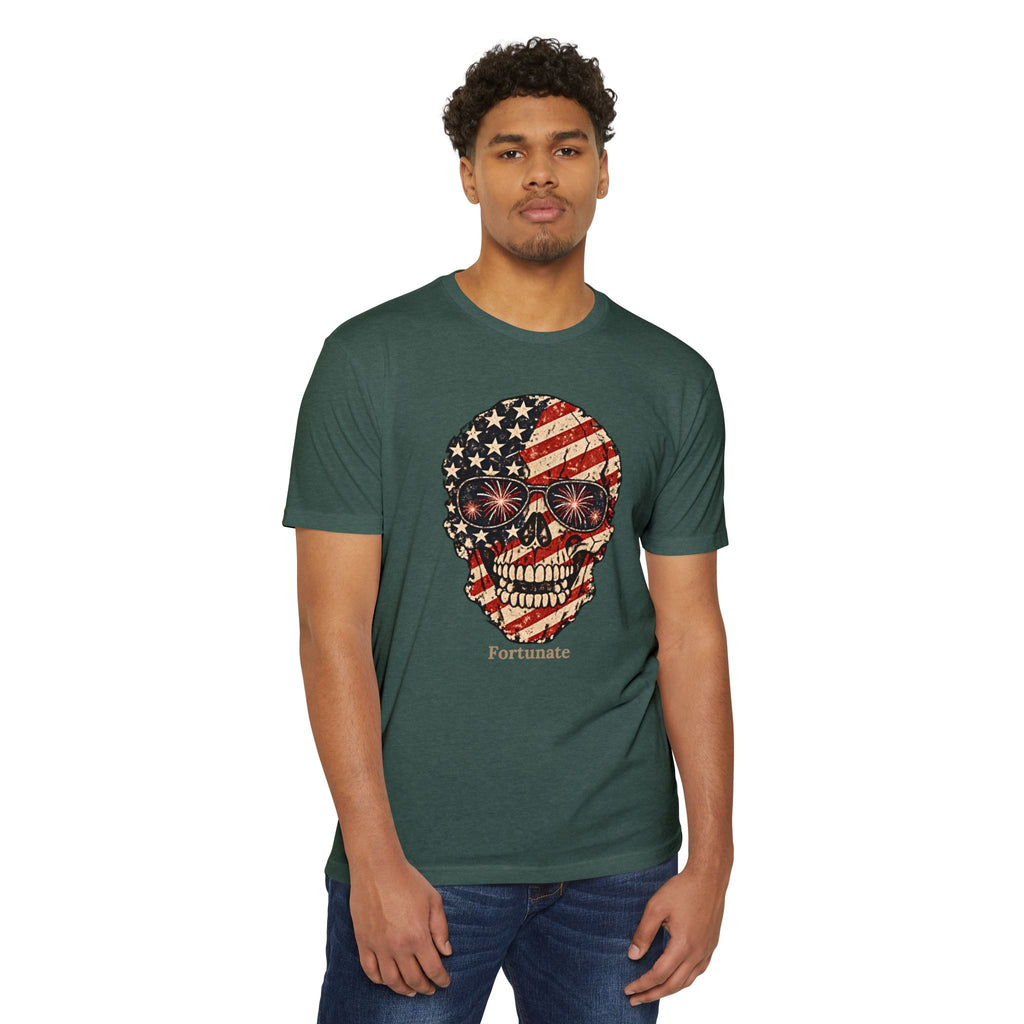 Fortunate American Skull T-Shirt – Live Bold. Live Fortunate.