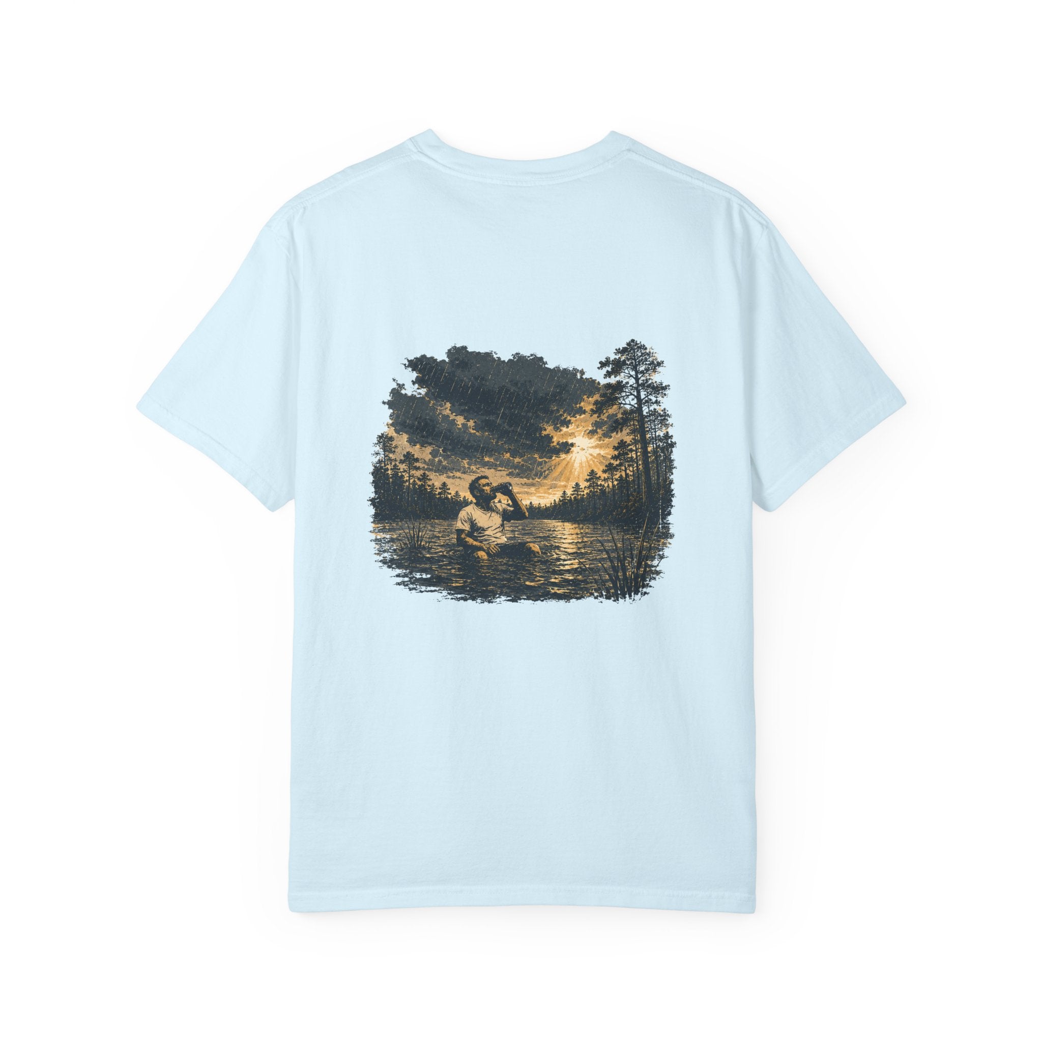 Sunset Vintage T-Shirt — Lake Scene