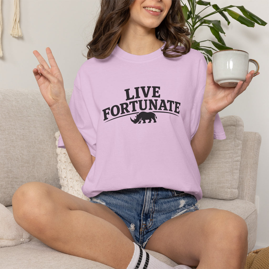 Rhino Logo T-Shirt — LiveFortunate.com Graphic Tee