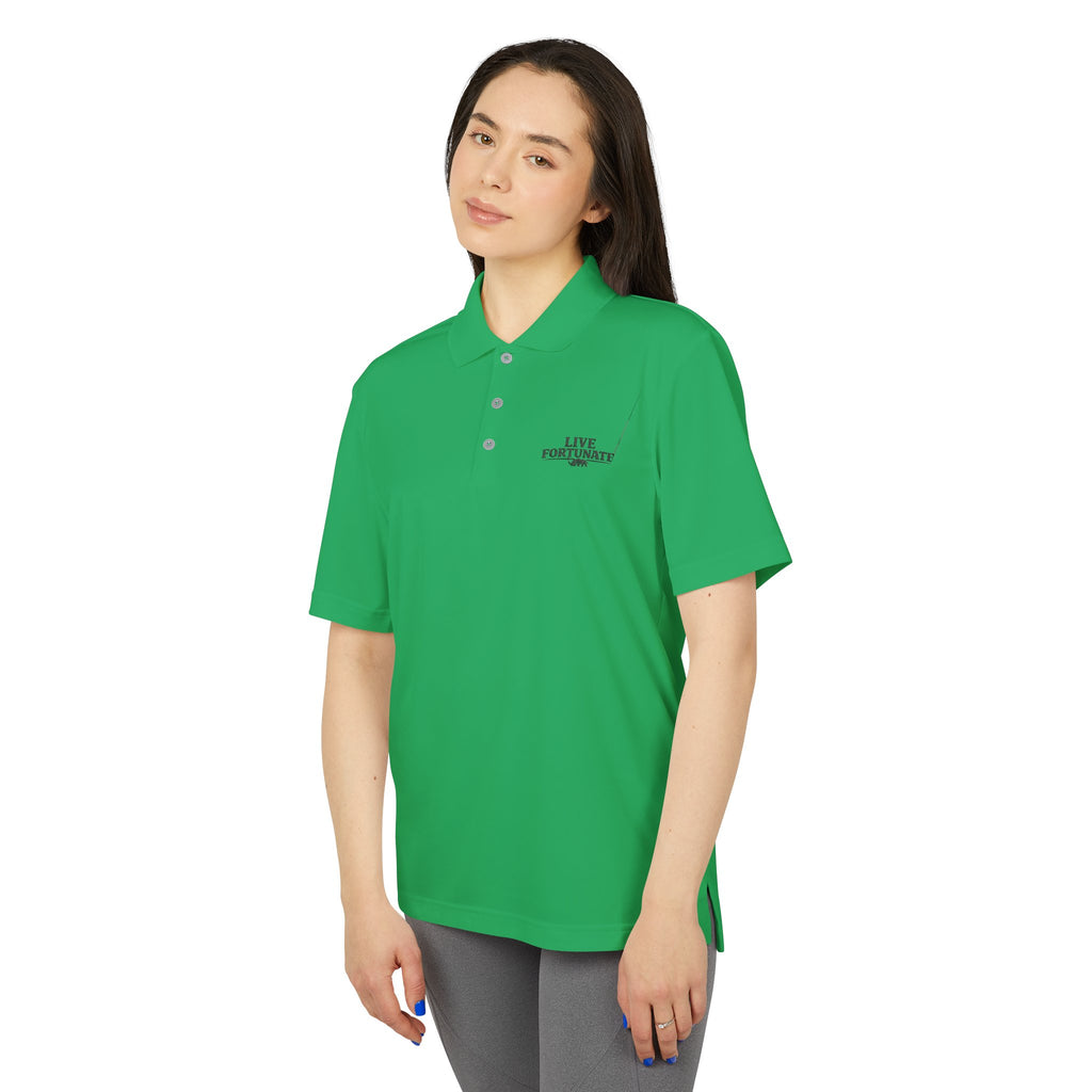 Live Fortunate Men’s Adidas Performance Polo – Embroidered Rhino Logo