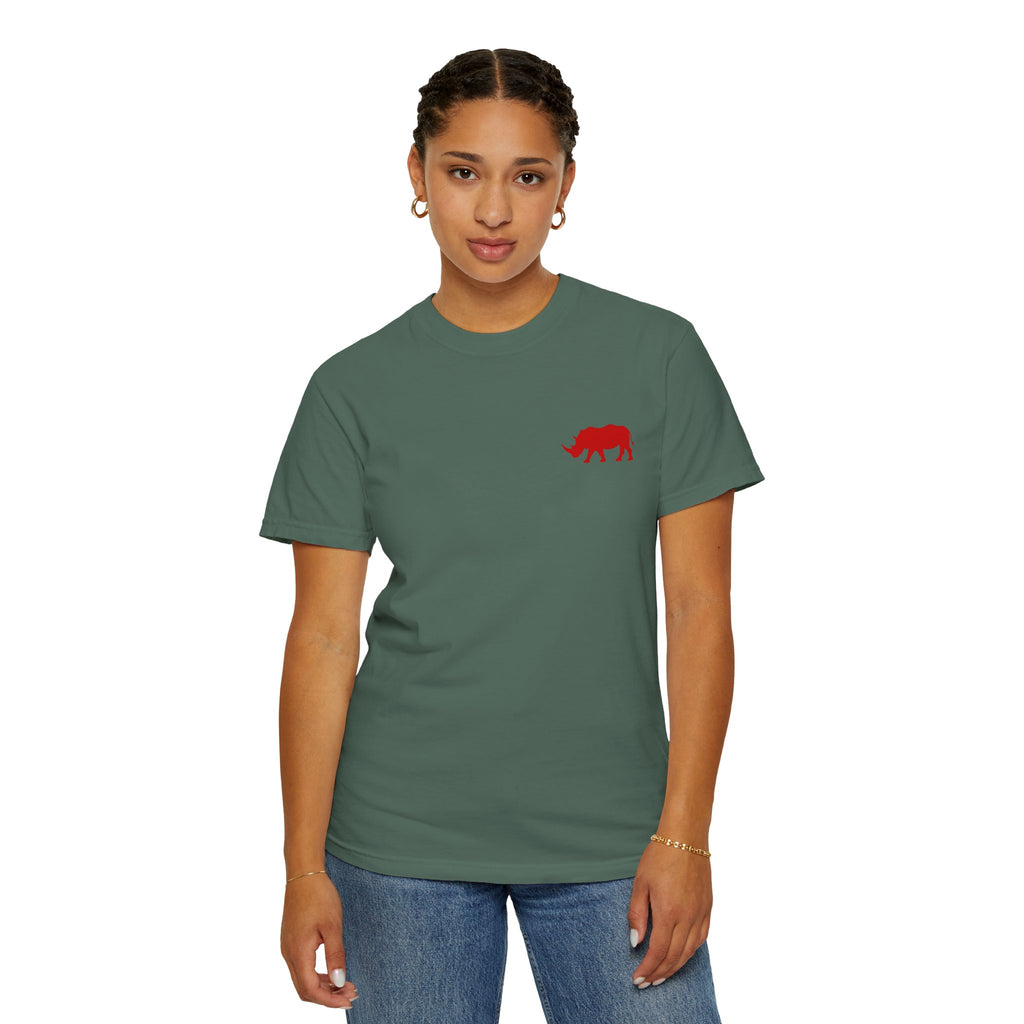Live Fortunate Rhino T-Shirt — Red Rhino Logo Tee