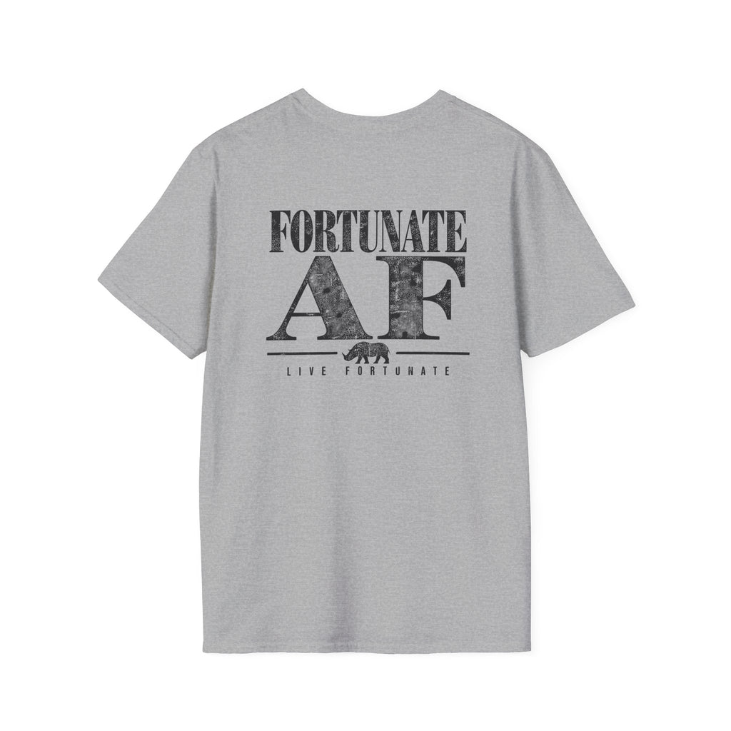 Fortunate AF Rhino Graphic T-shirt Black