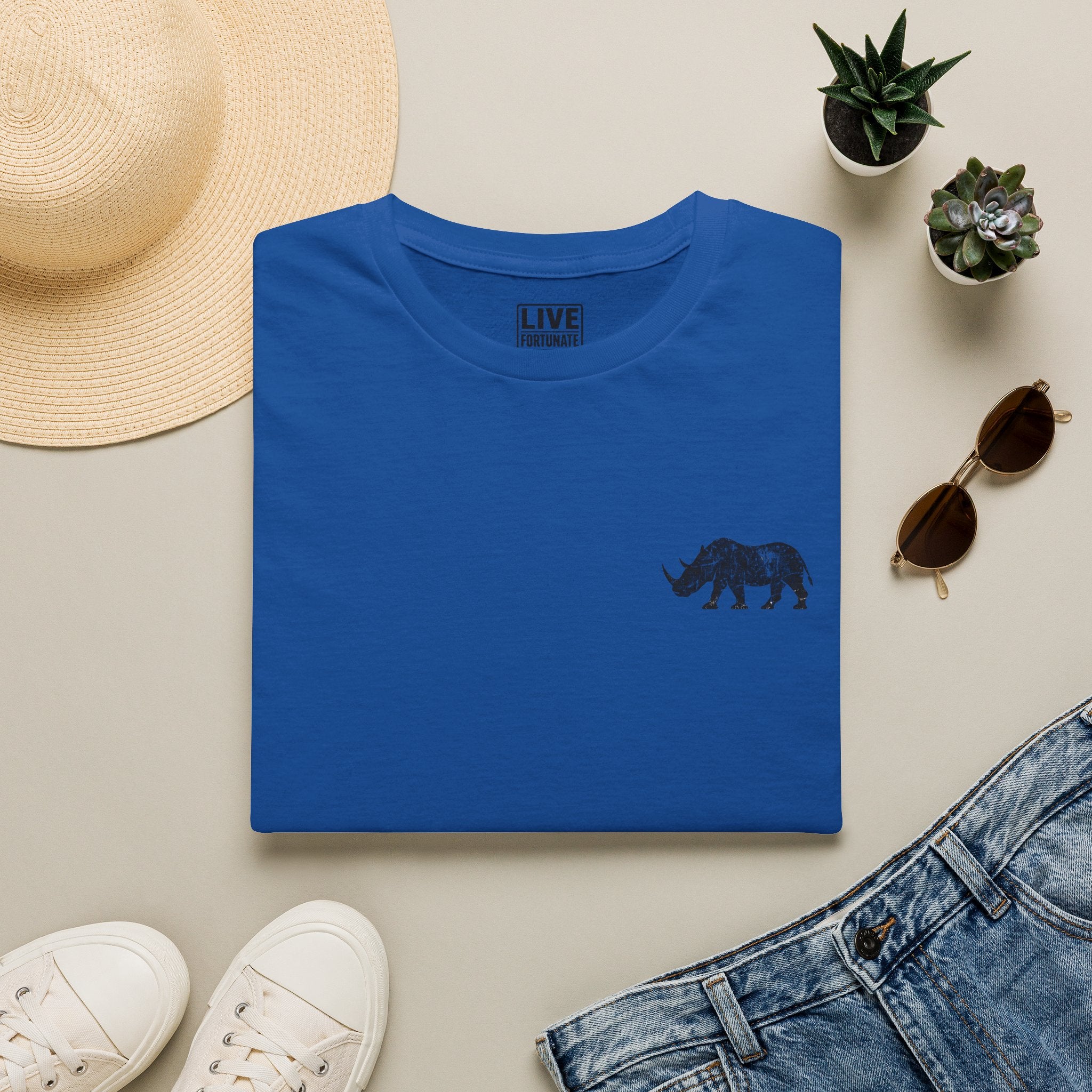 Fortunate AF Rhino Graphic T-shirt Black