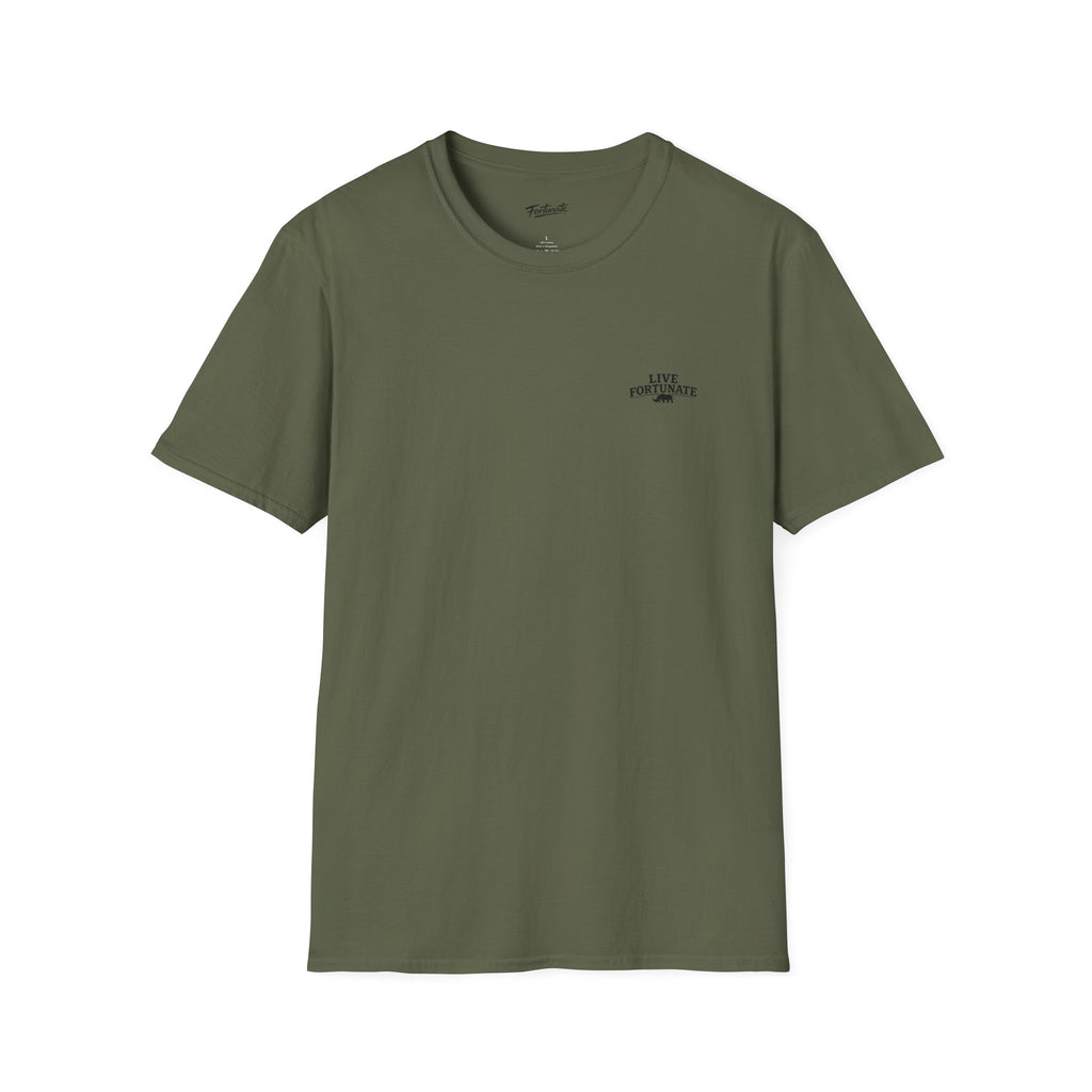 Tree of Clues Sunset T-Shirt — Silhouette Nature Graphic Tee