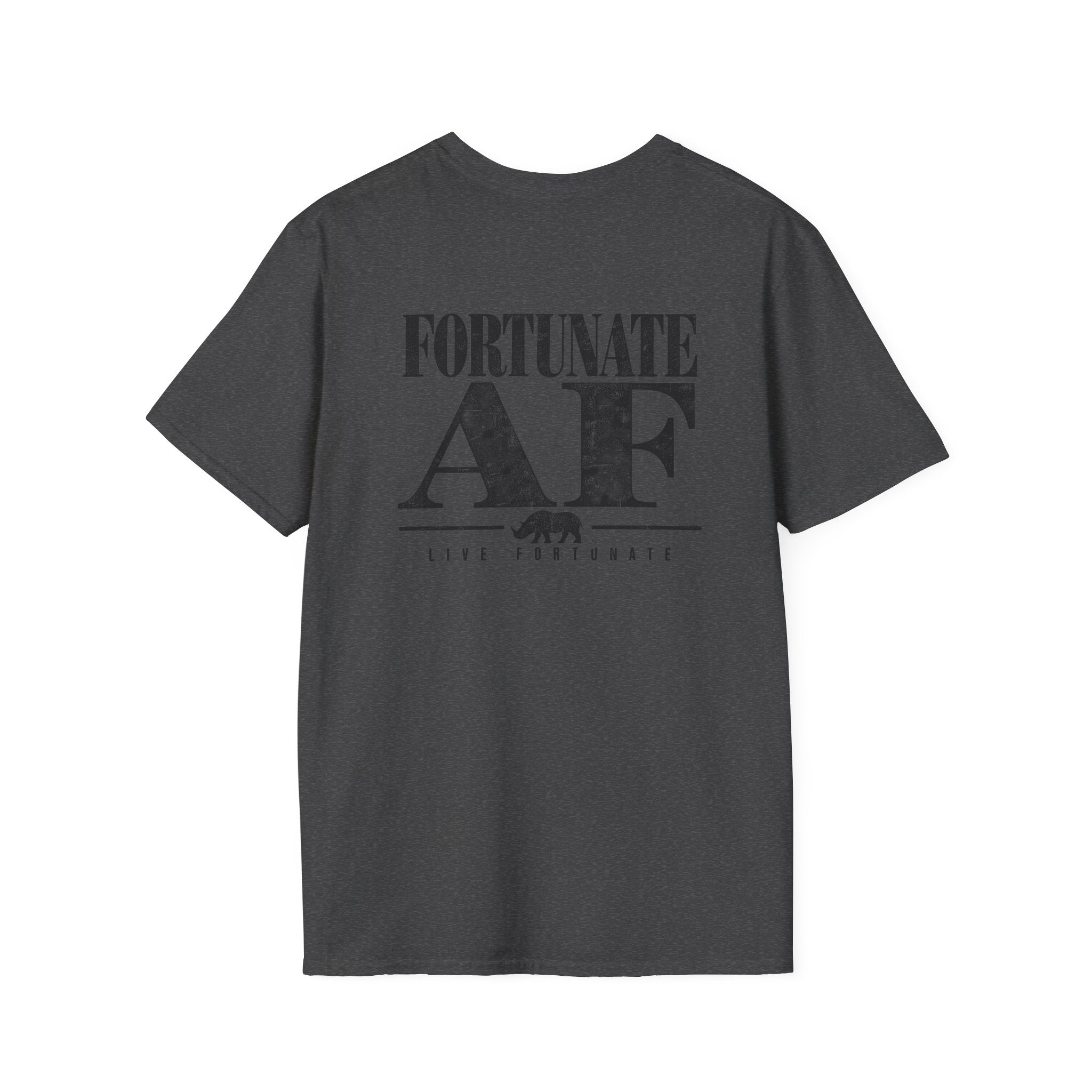 Fortunate AF Rhino Graphic T-shirt Black