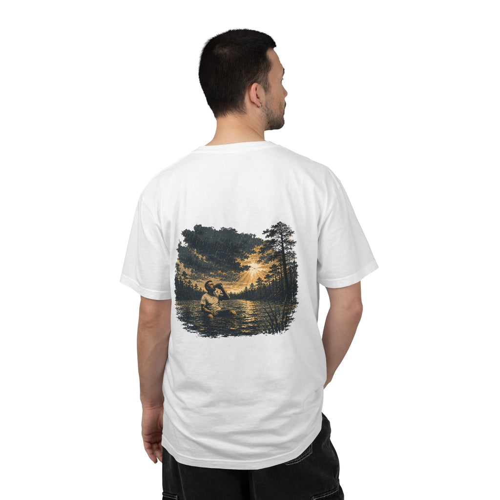 Sunset Vintage T-Shirt — Lake Scene