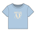 Fortunate AF Women’s Baby Tee — Vintage Cream Graphic