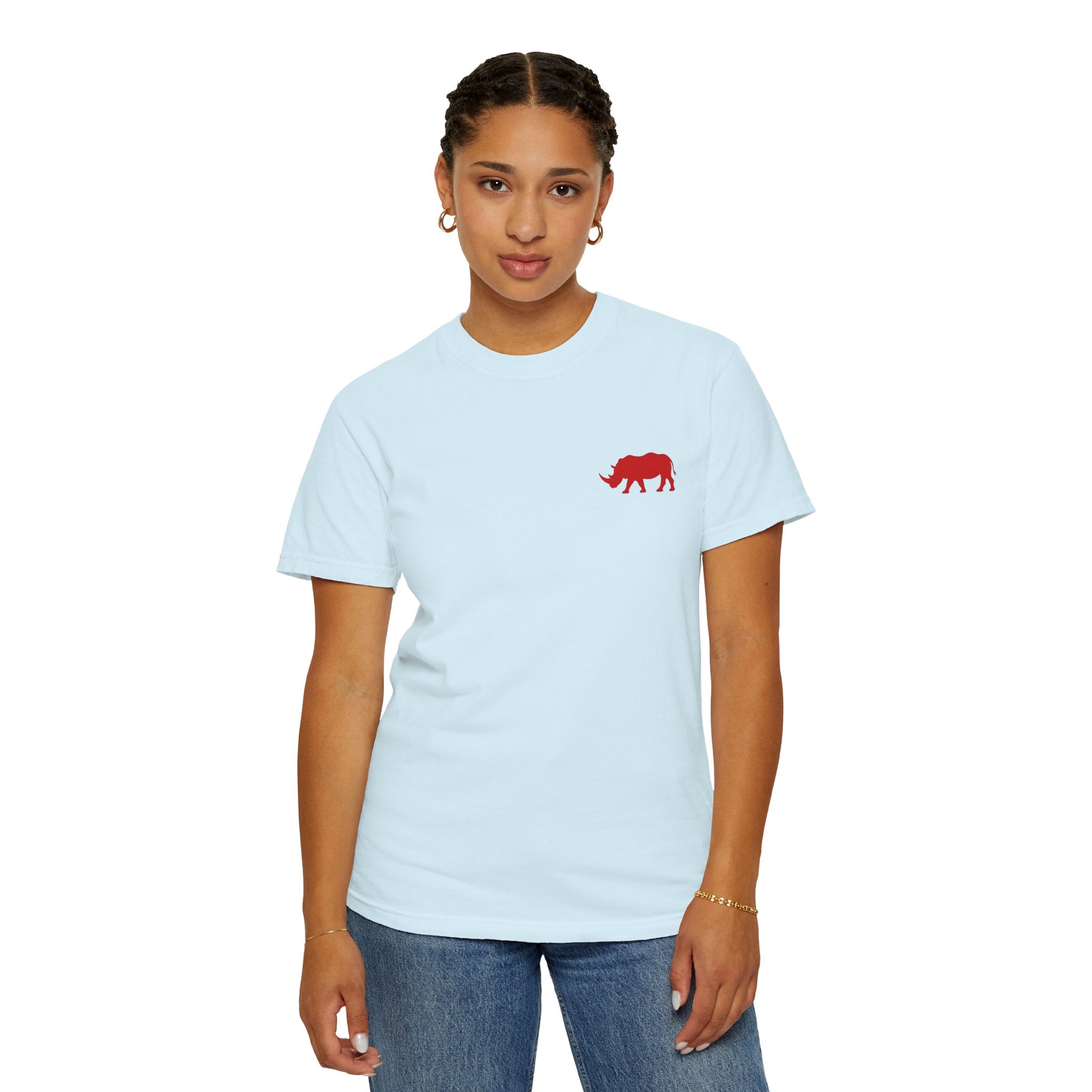 Live Fortunate Rhino T-Shirt — Red Rhino Logo Tee