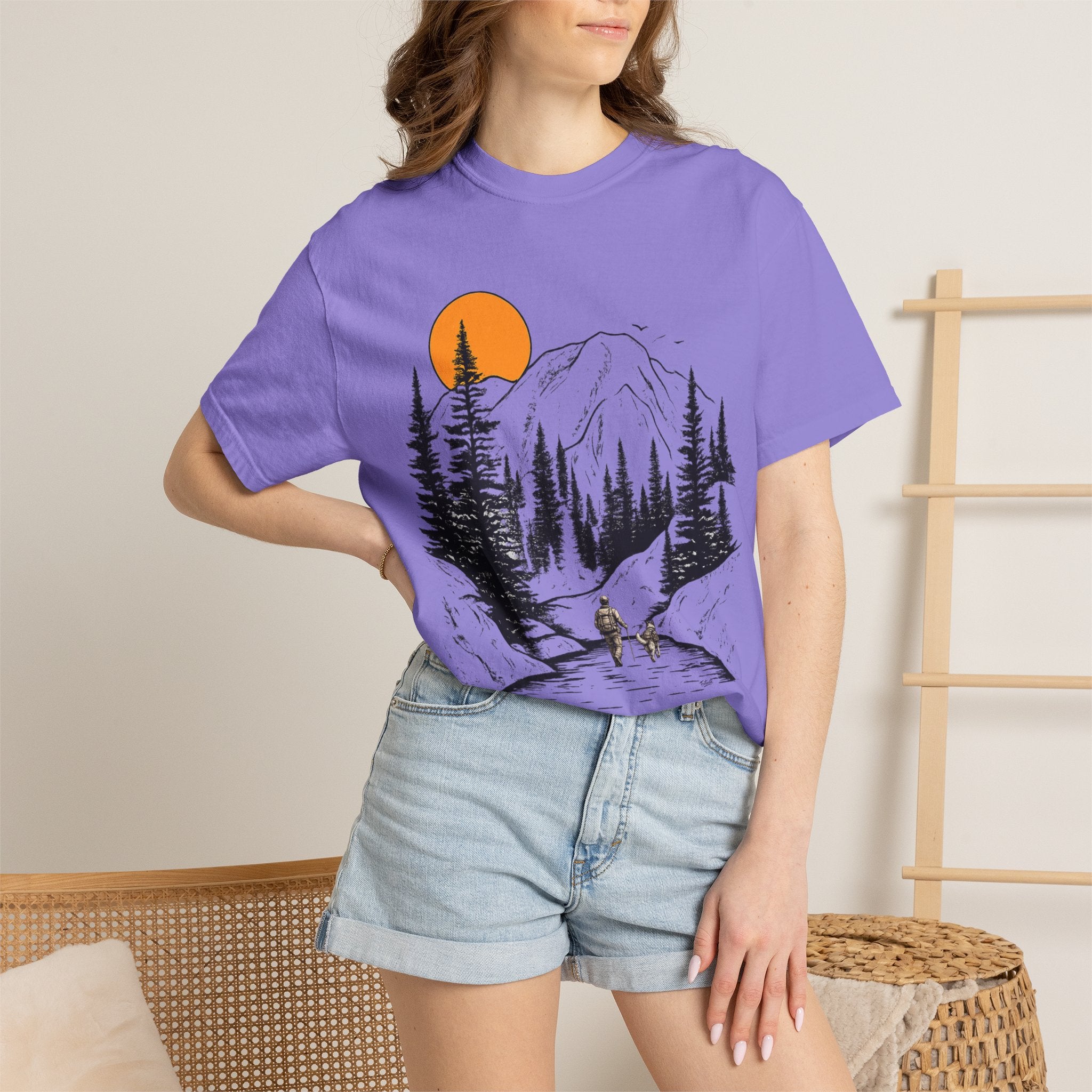 Mountain Sunset Hiking T-Shirt