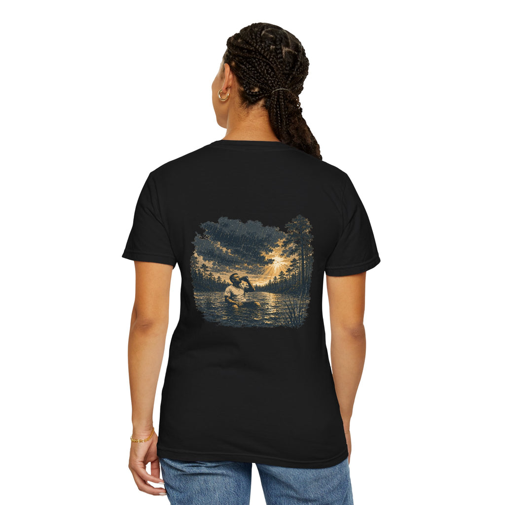 Sunset Vintage T-Shirt — Lake Scene