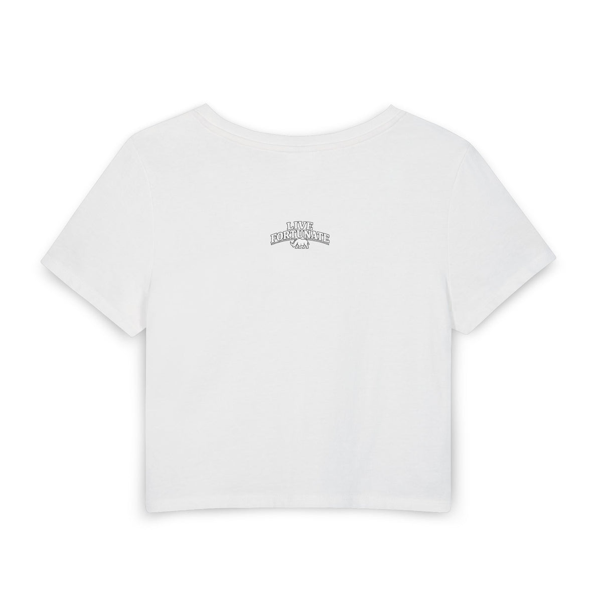 Not Lucky Fortunate Women's Baby Tee — Vintage Script Graphic