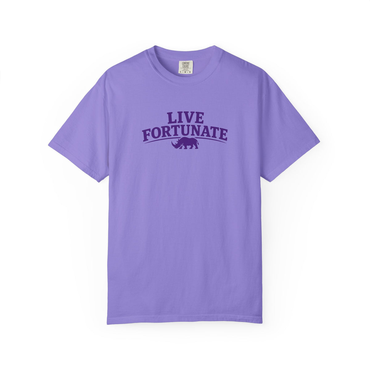 Live Fortunate Rhino Graphic T‑Shirt