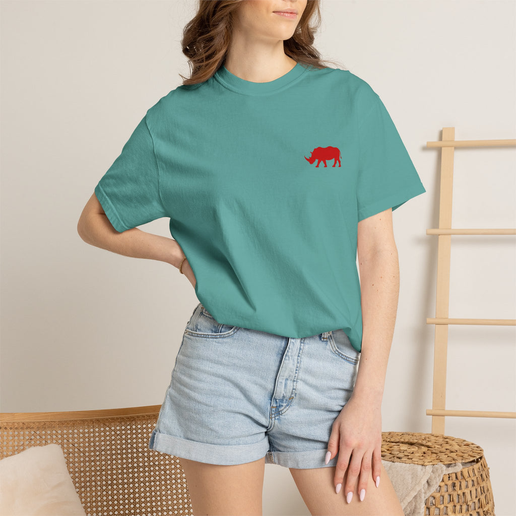 Live Fortunate Rhino T-Shirt — Red Rhino Logo Tee