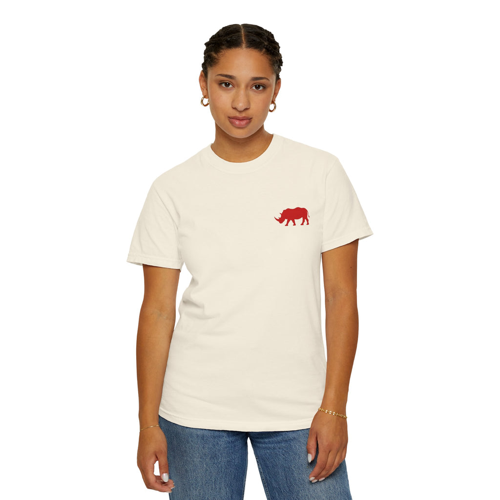 Live Fortunate Rhino T-Shirt — Red Rhino Logo Tee