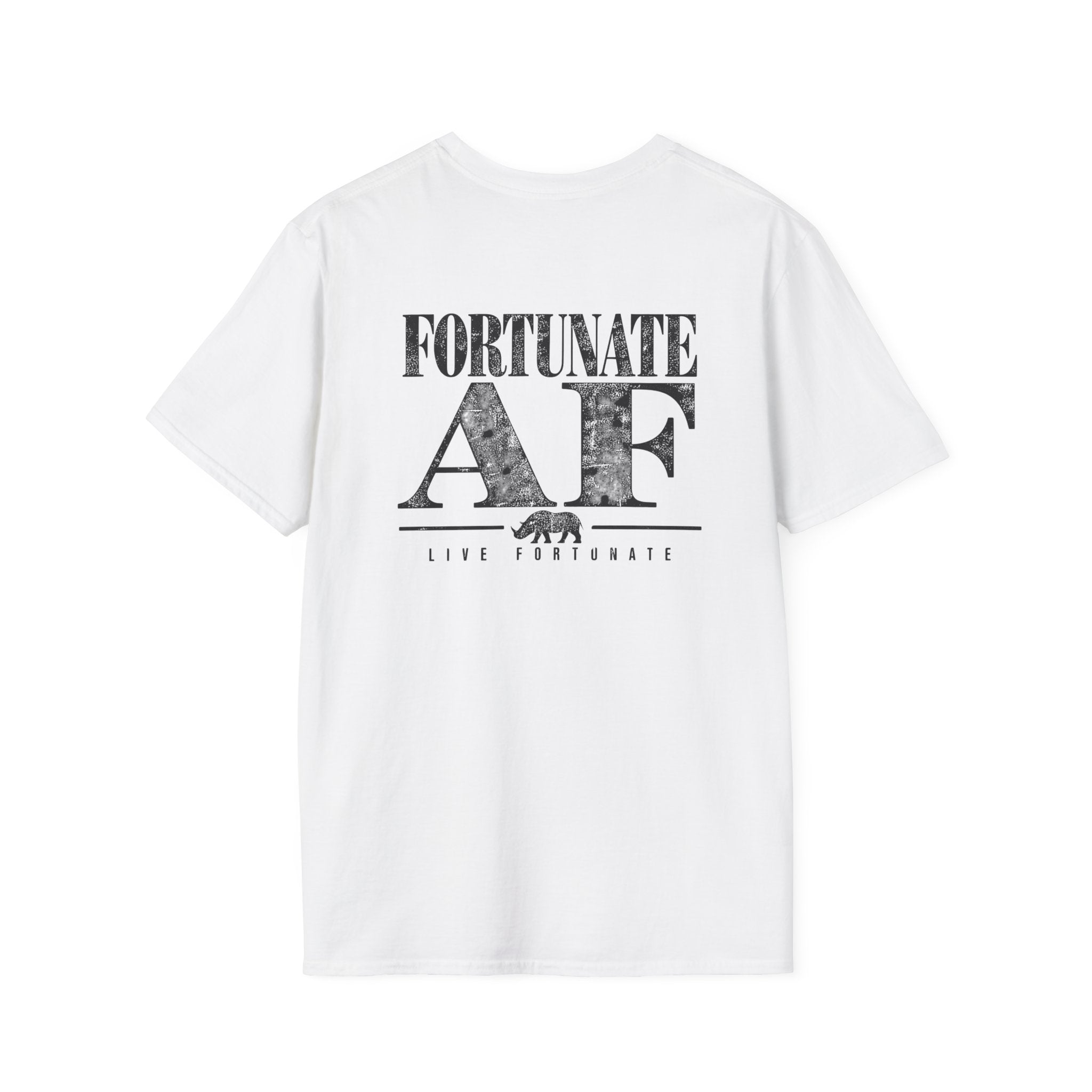 Fortunate AF Rhino Graphic T-shirt Black