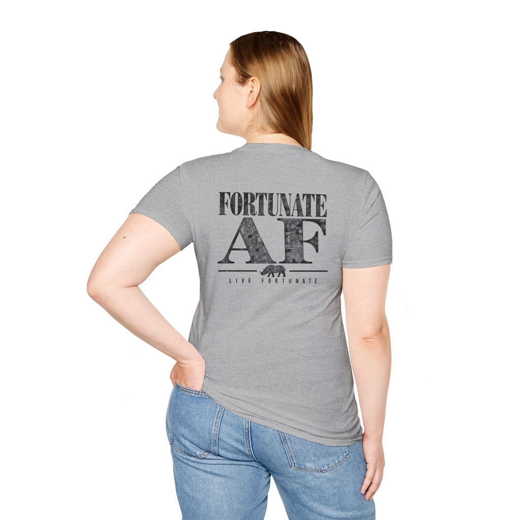Fortunate AF Rhino Graphic T-shirt Black