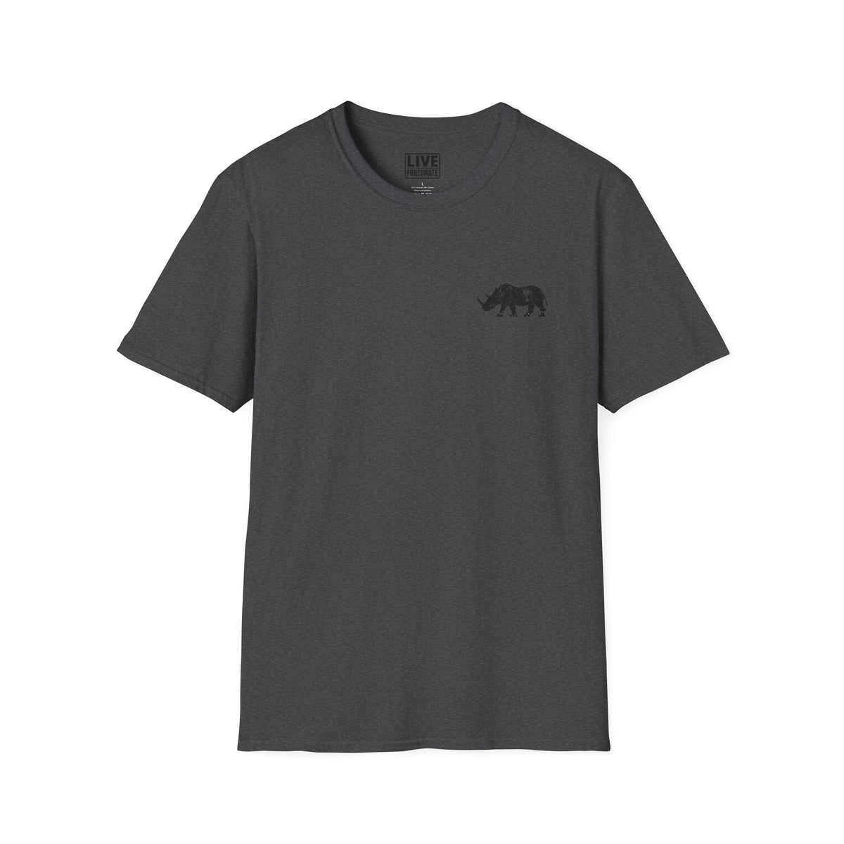 Fortunate AF Rhino Graphic T-shirt Black