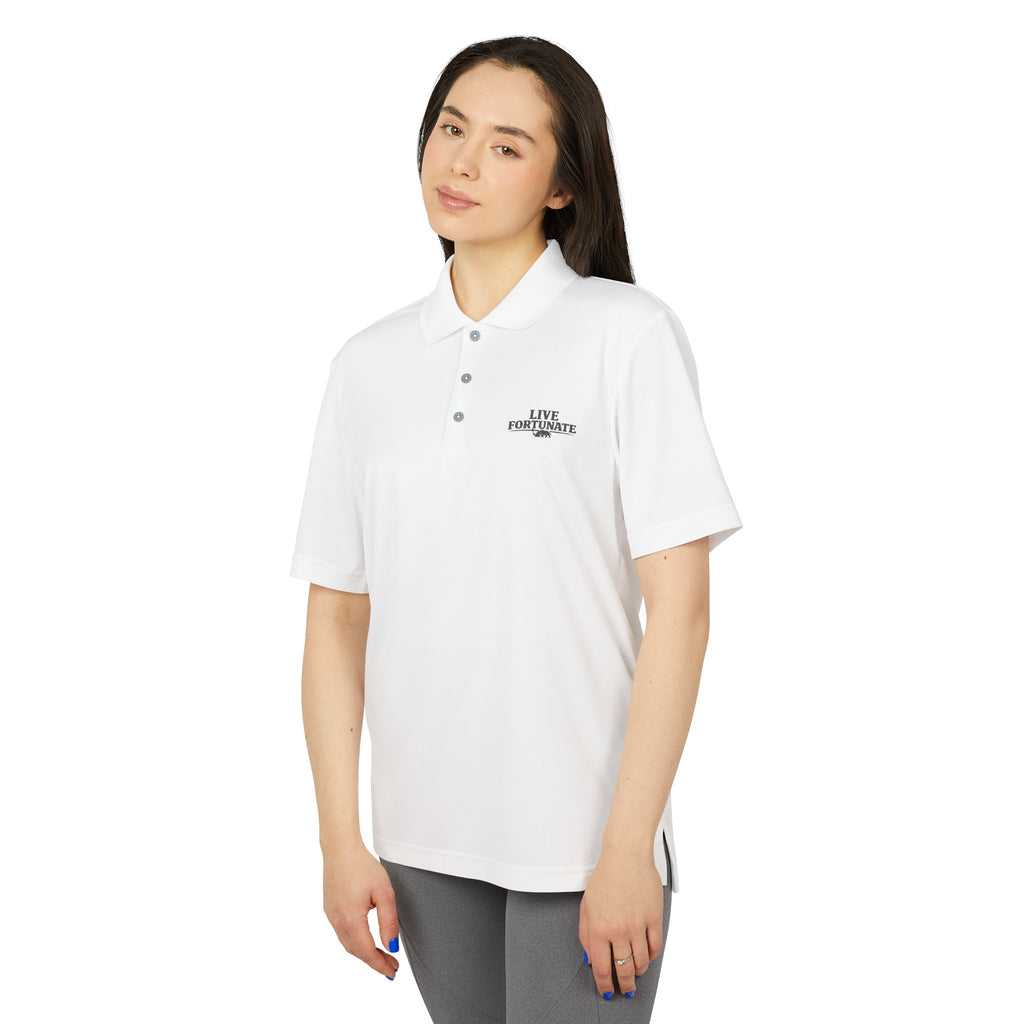 Live Fortunate Men’s Adidas Performance Polo – Embroidered Rhino Logo