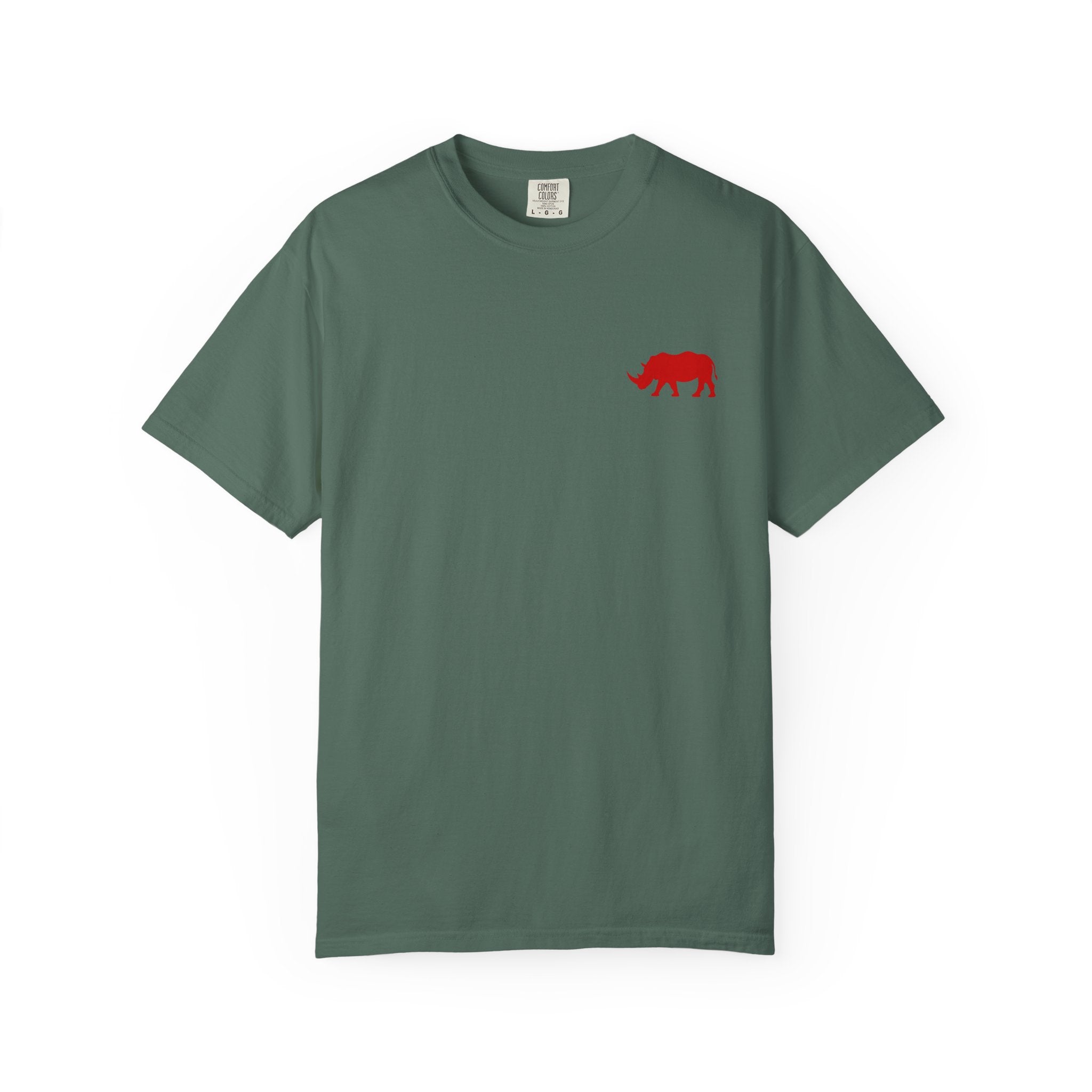 Live Fortunate Rhino T-Shirt — Red Rhino Logo Tee