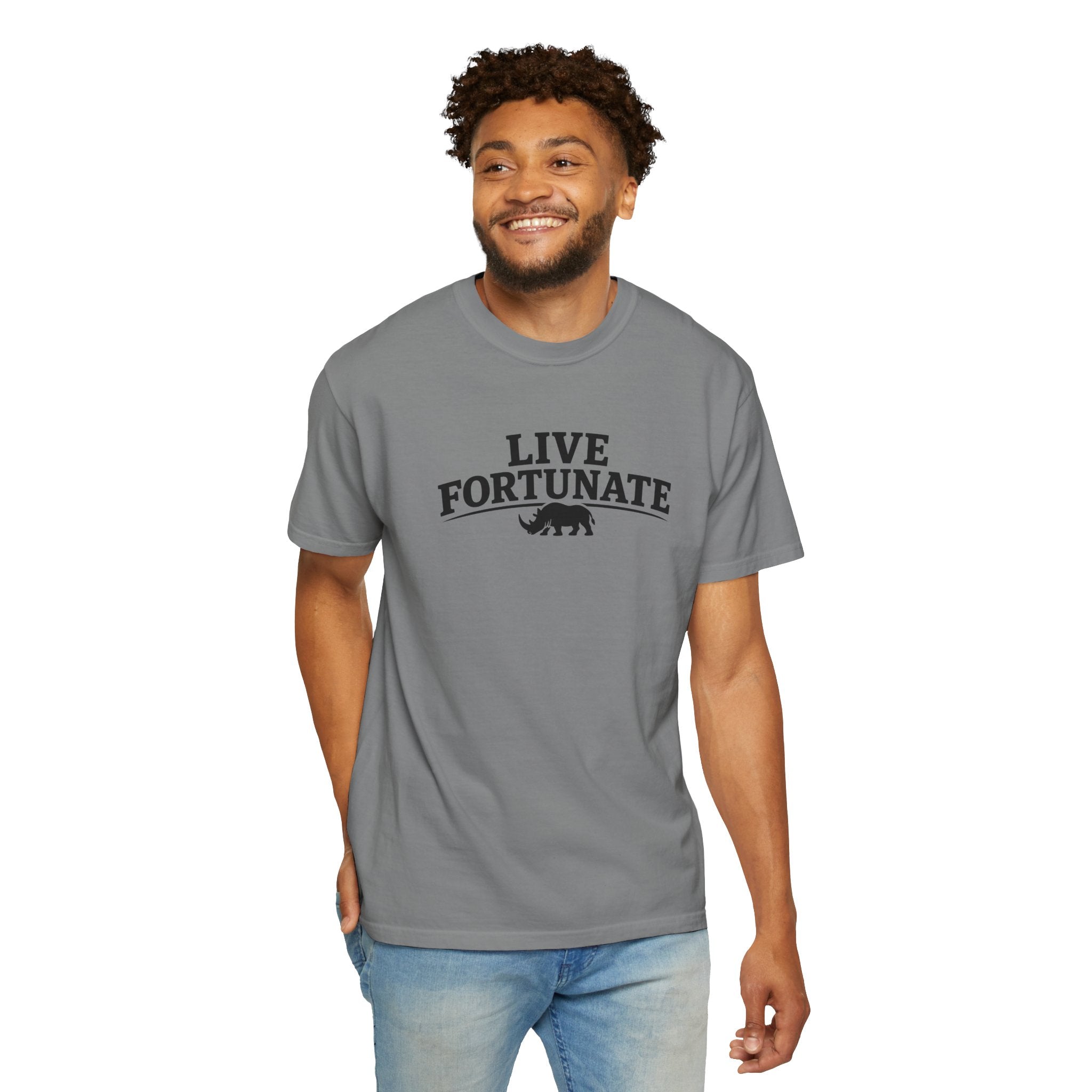 Rhino Logo T-Shirt — LiveFortunate.com Graphic Tee