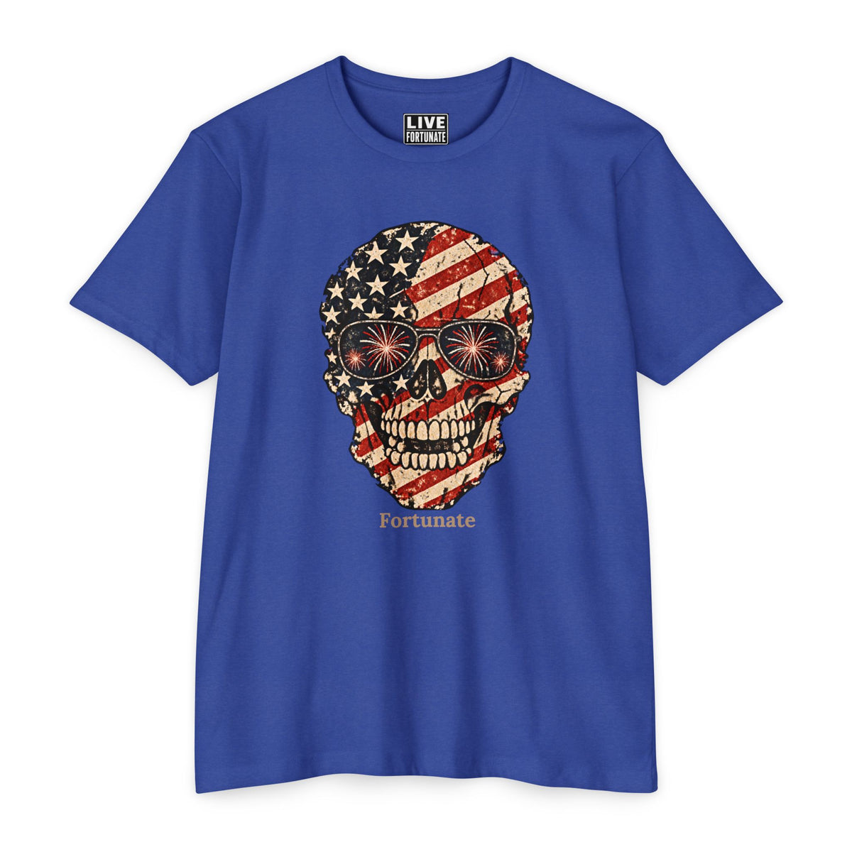 Fortunate American Skull T-Shirt – Live Bold. Live Fortunate.