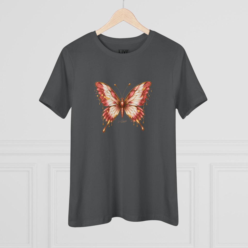Butterfly Graphic Tee — Women's Dusty Rose Butterfly Shirt