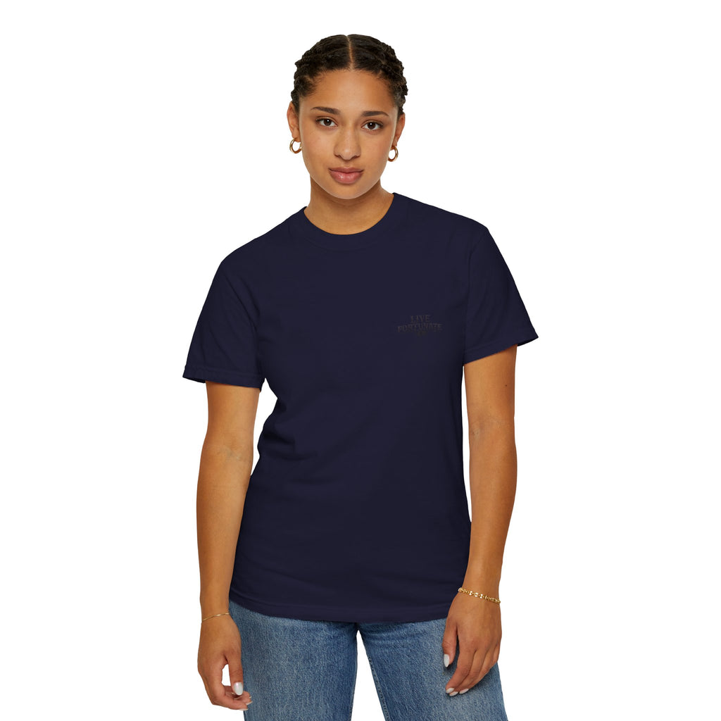 Fishing Lake Scene T-Shirt — Vintage Angler Silhouette Tee