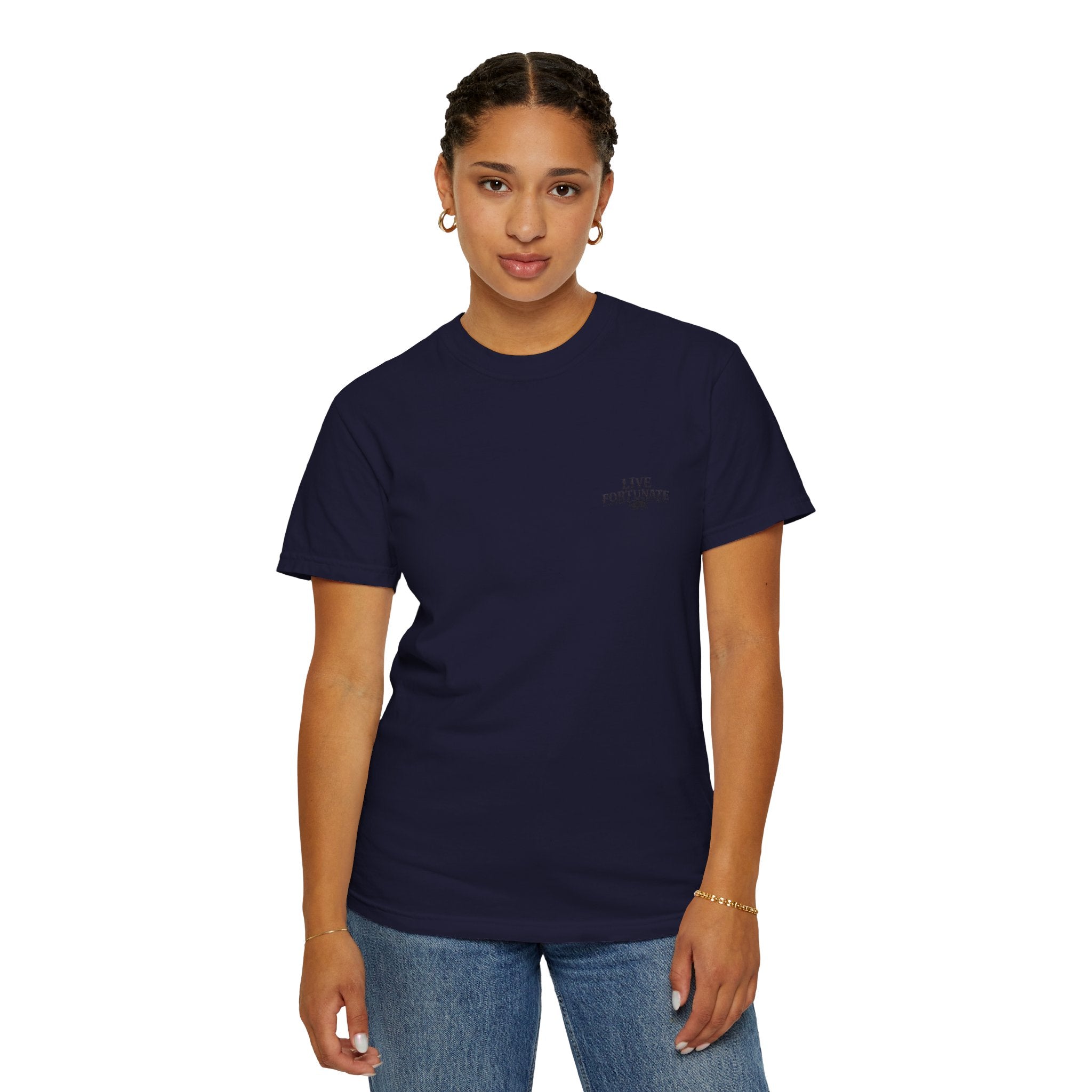 Fishing Lake Scene T-Shirt — Vintage Angler Silhouette Tee