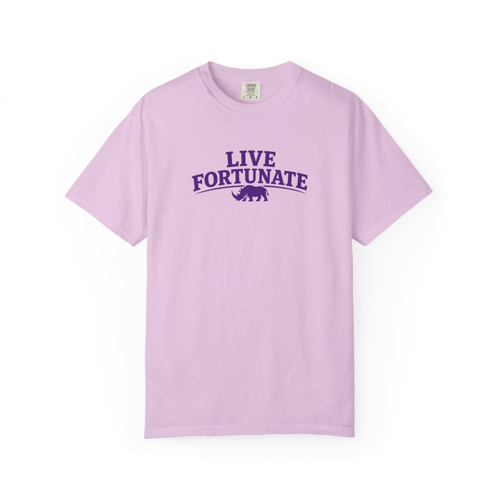 Live Fortunate Rhino Graphic T‑Shirt