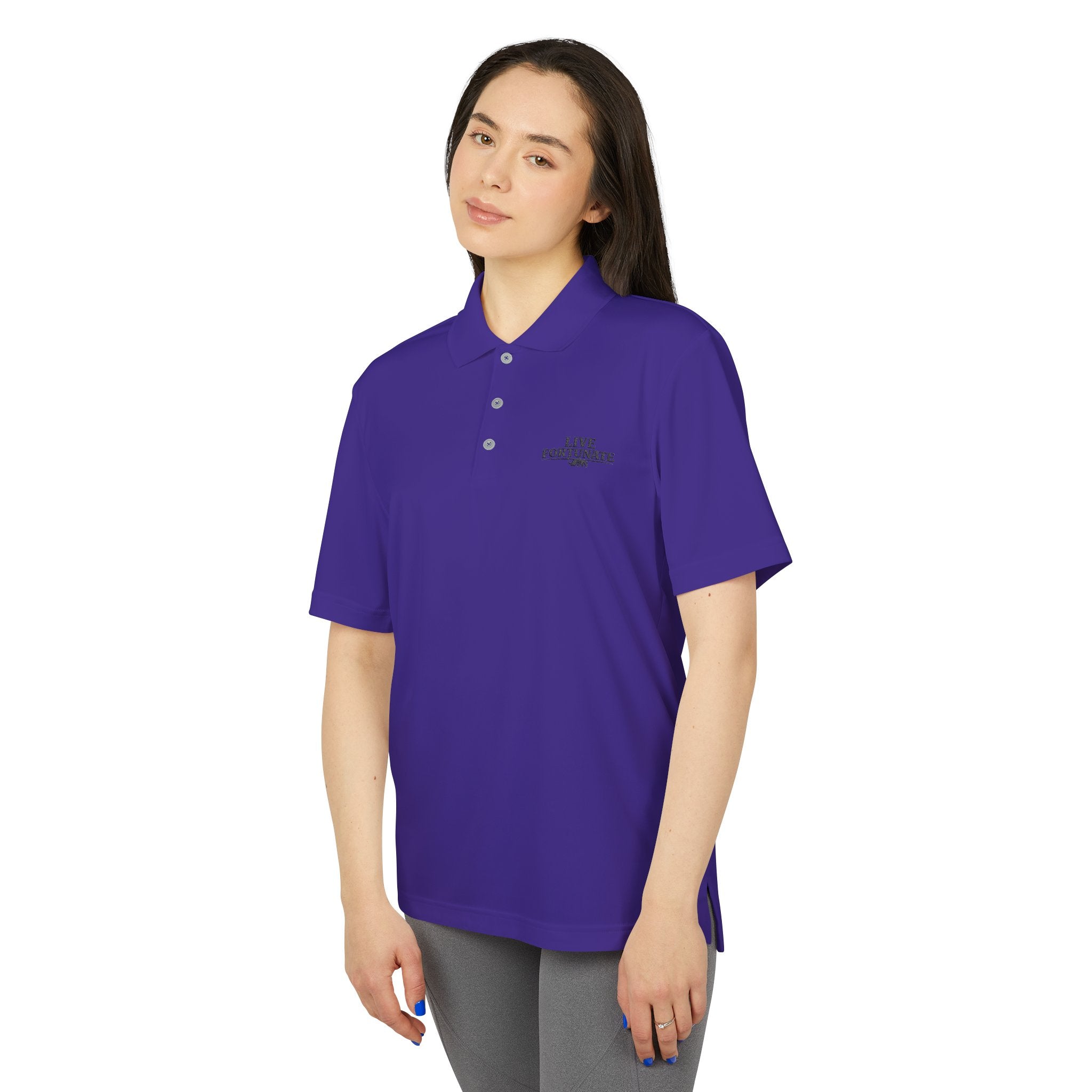Live Fortunate Men’s Adidas Performance Polo – Embroidered Rhino Logo