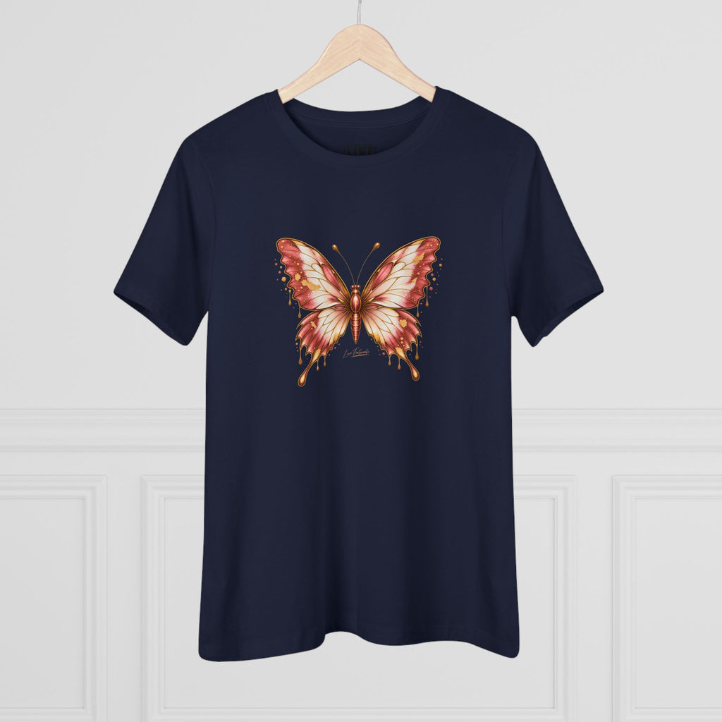 Butterfly Graphic Tee — Women's Dusty Rose Butterfly Shirt