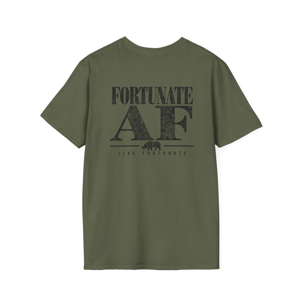 Fortunate AF Rhino Graphic T-shirt Black