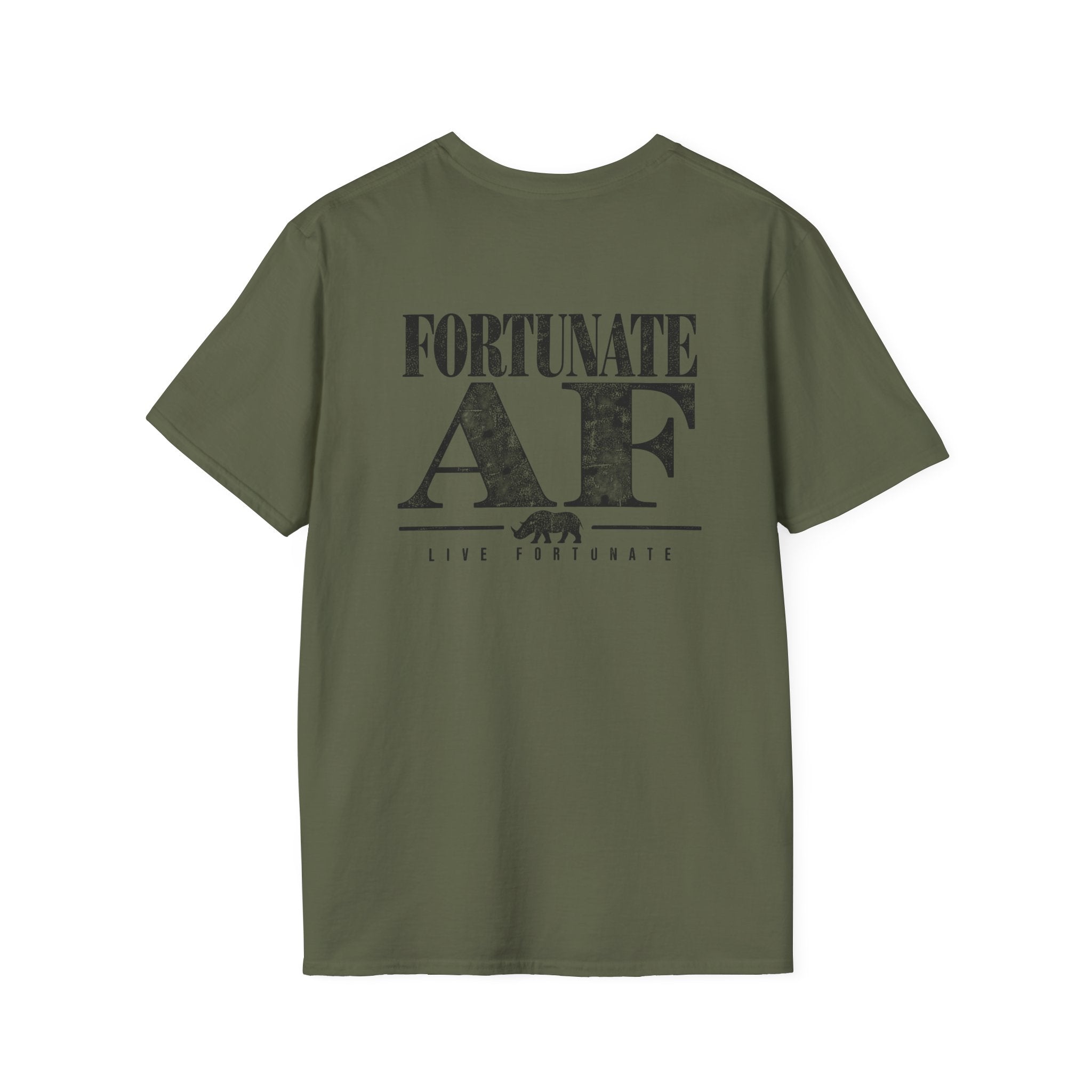 Fortunate AF Rhino Graphic T-shirt Black