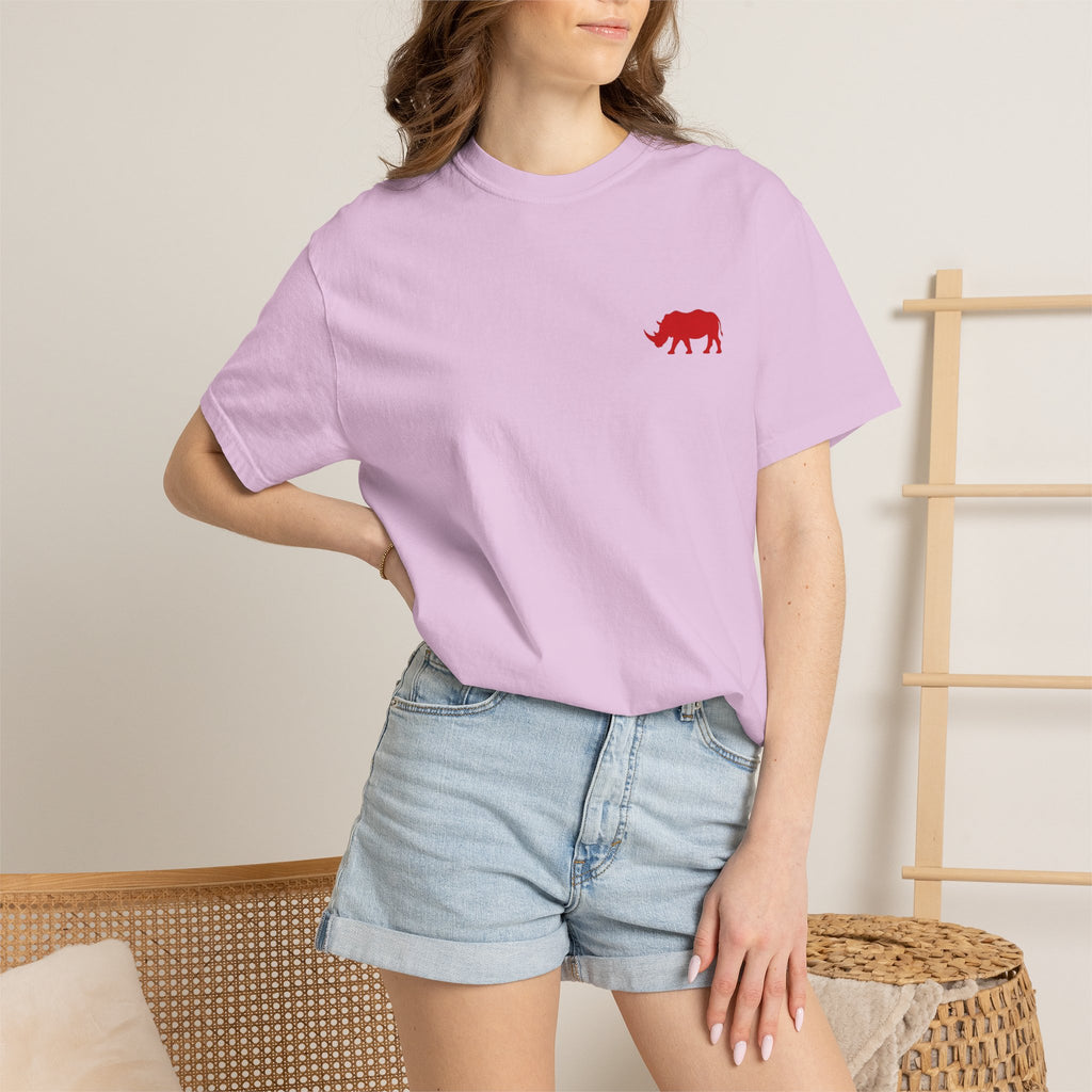 Live Fortunate Rhino T-Shirt — Red Rhino Logo Tee