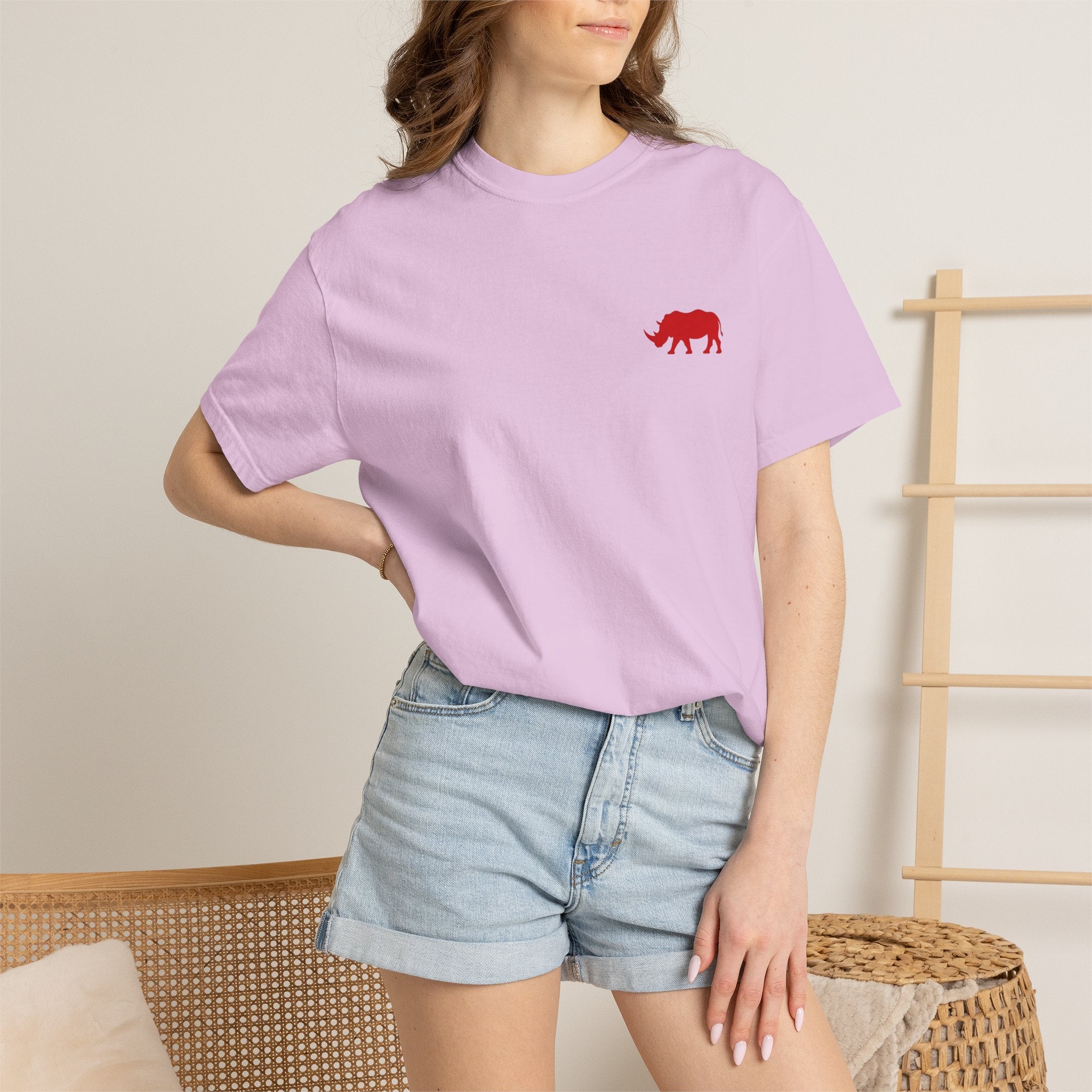 Live Fortunate Rhino T-Shirt — Red Rhino Logo Tee