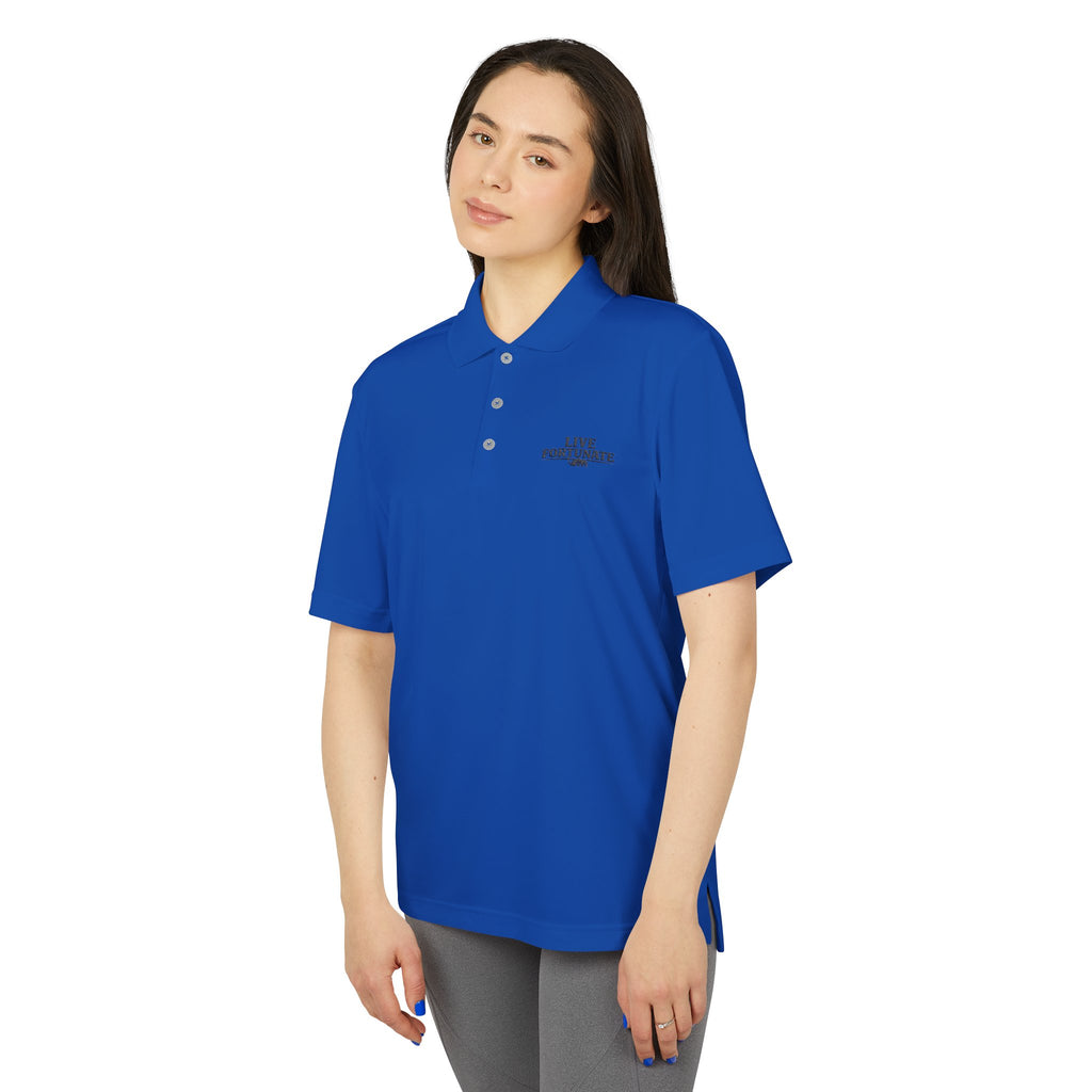 Live Fortunate Men’s Adidas Performance Polo – Embroidered Rhino Logo