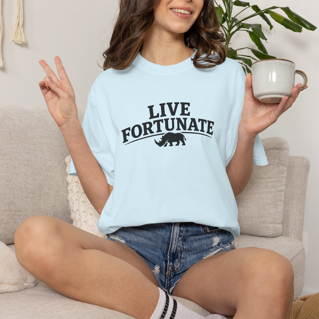 Rhino Logo T-Shirt — LiveFortunate.com Graphic Tee