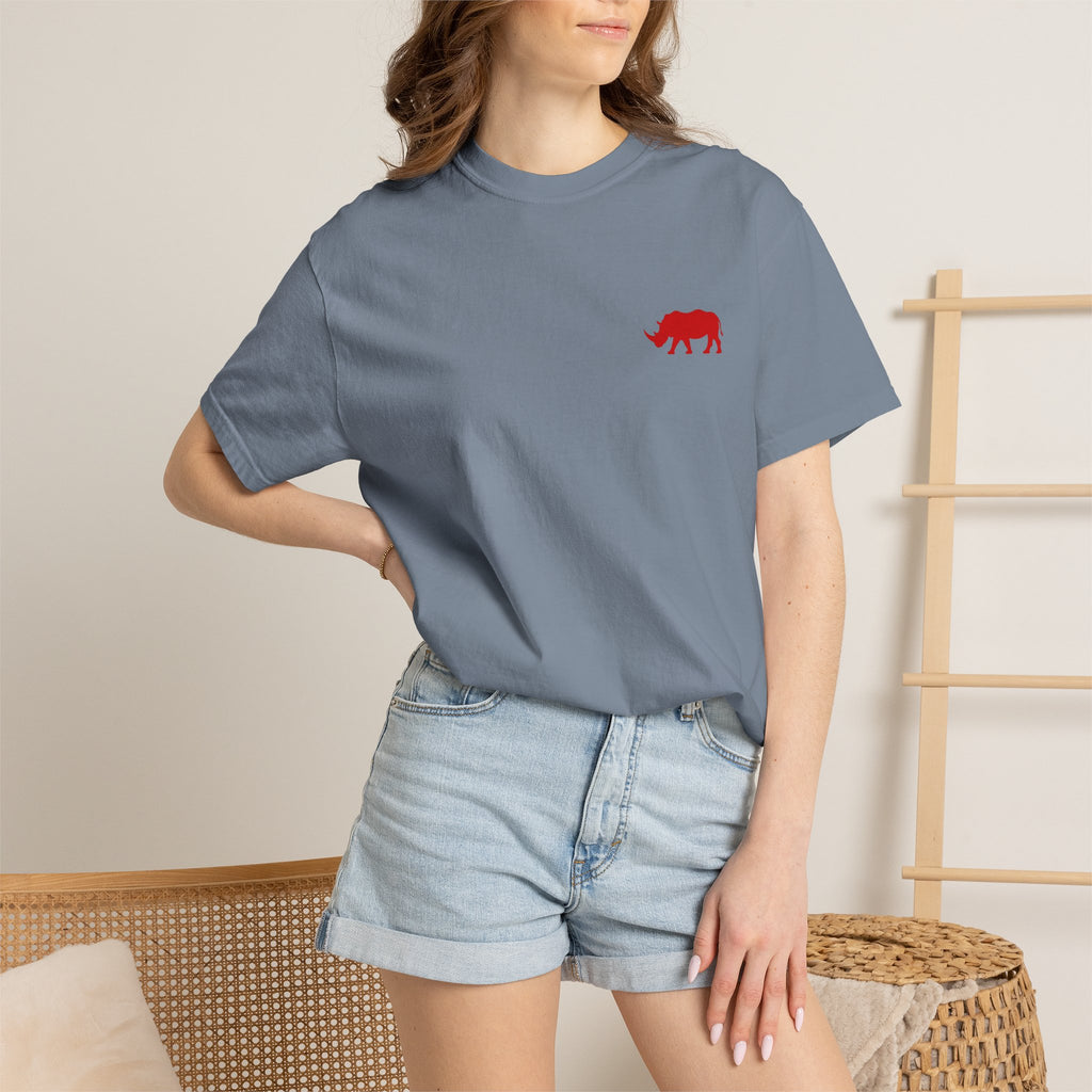 Live Fortunate Rhino T-Shirt — Red Rhino Logo Tee