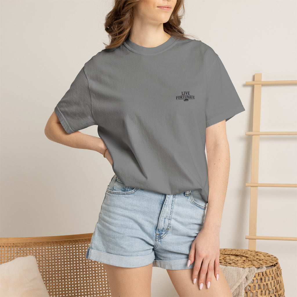 Sunset Vintage T-Shirt — Lake Scene
